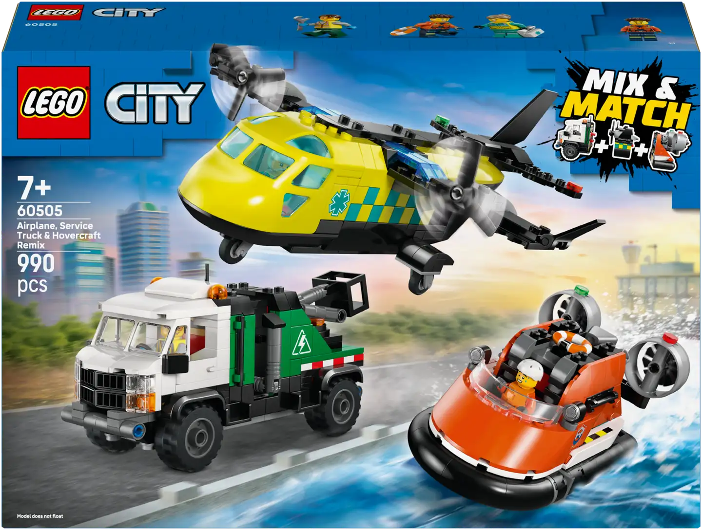 LEGO® City Great Vehicles 60505 Lentokone, huoltoauto ja ilmatyynyalus - 4