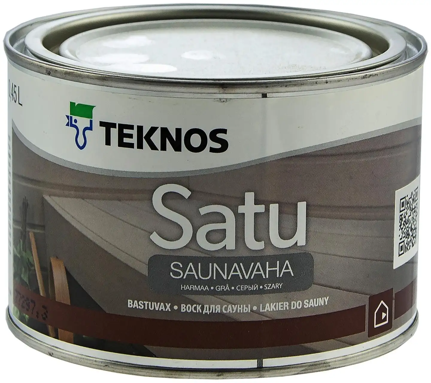 Teknos saunavaha Satu 0,45 l harmaa