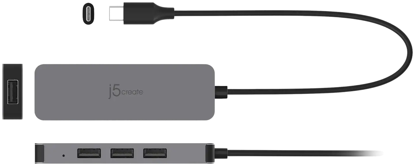 J5 Create kannettavan tietokoneen jalusta 4 x USB jakajalla - 4