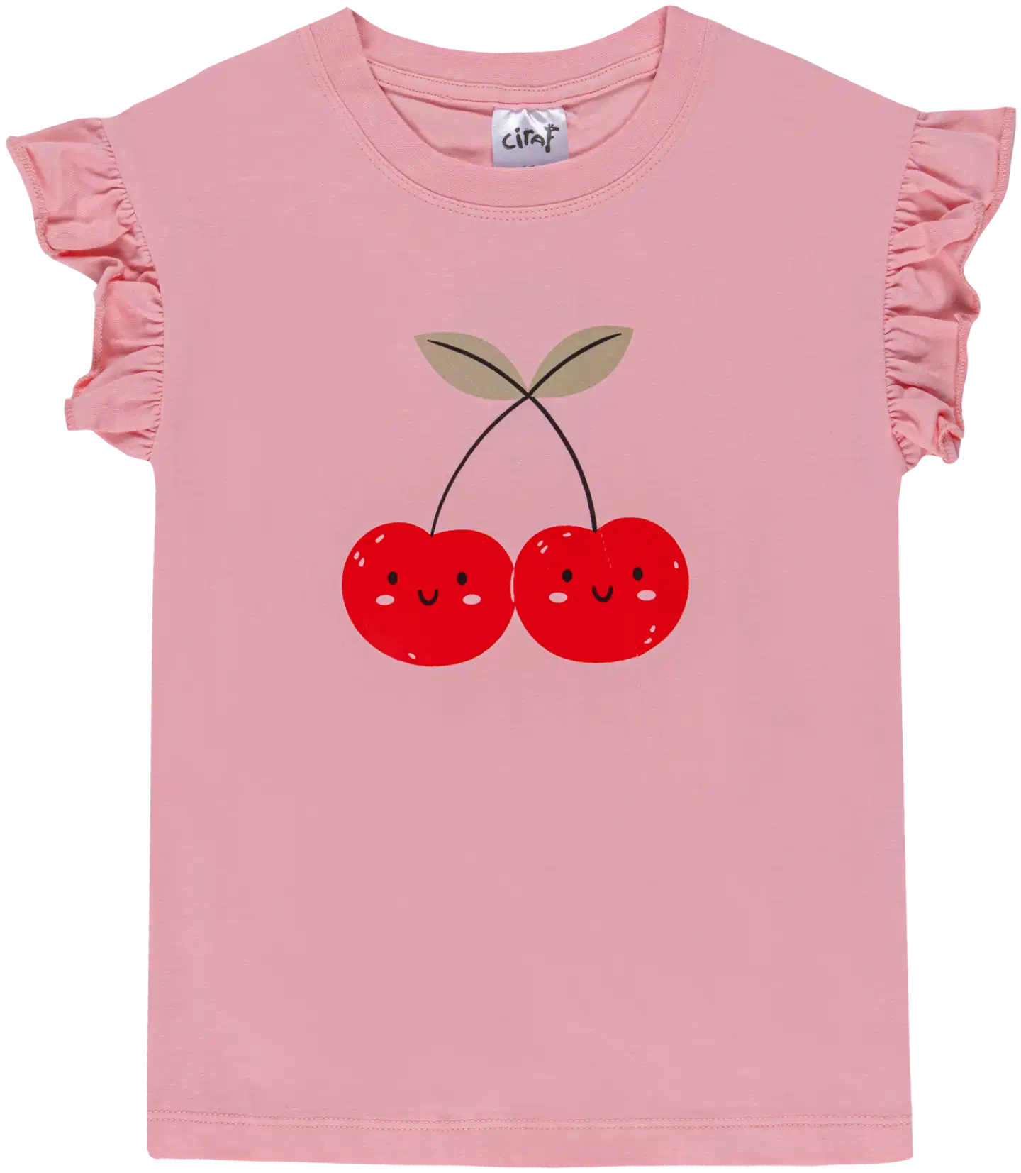 Ciraf lasten t-paita frilla 25TC261613 - Candy Pink 14-1911 Tcx - 1