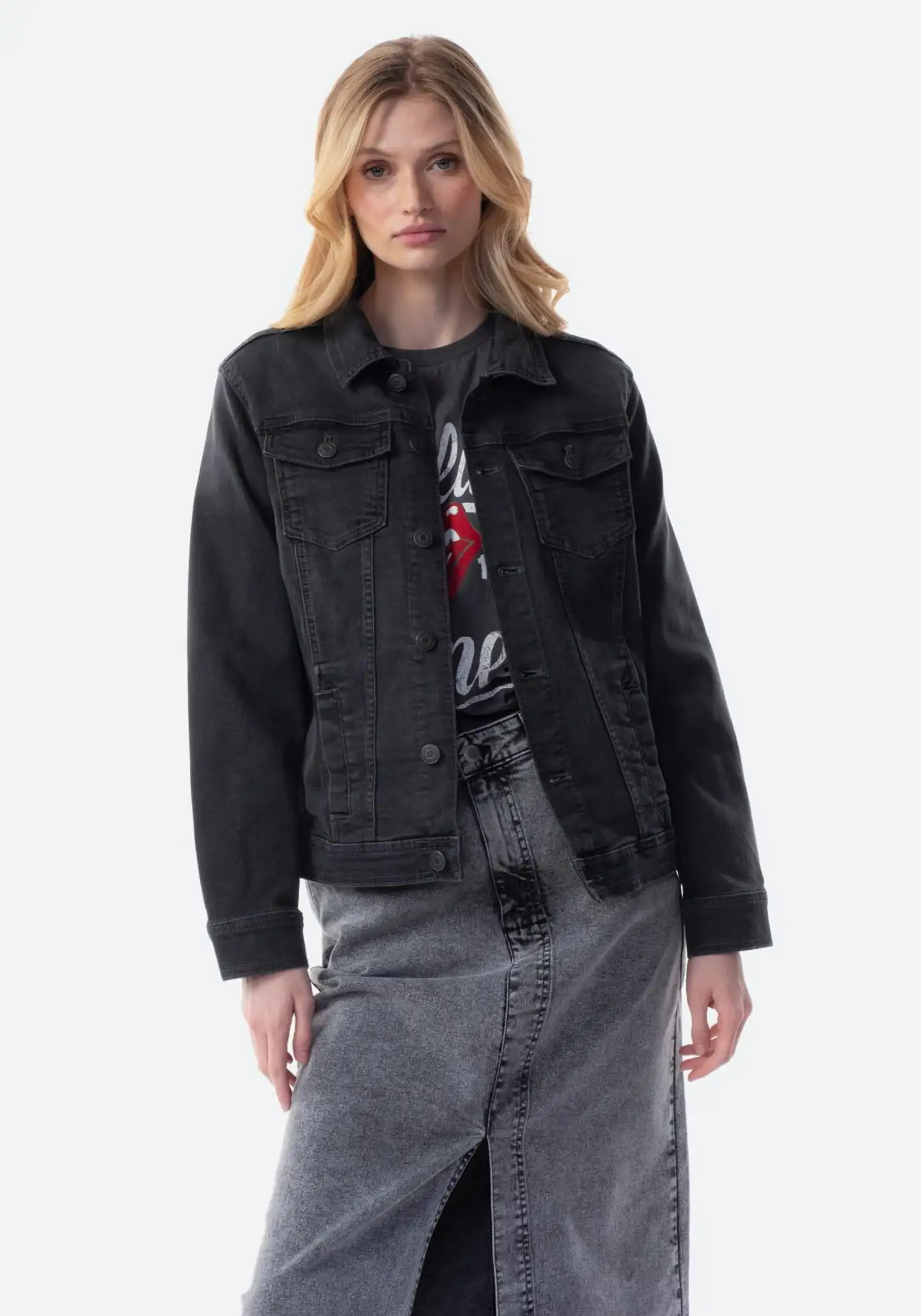 TEX naisten farkkutakki I978897 - GREY DARK - 1