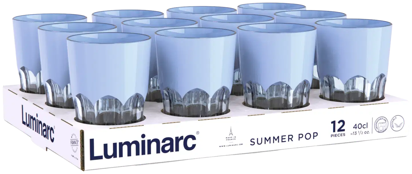 Luminarc juomalasi Summer Pop 40 cl sininen - 3