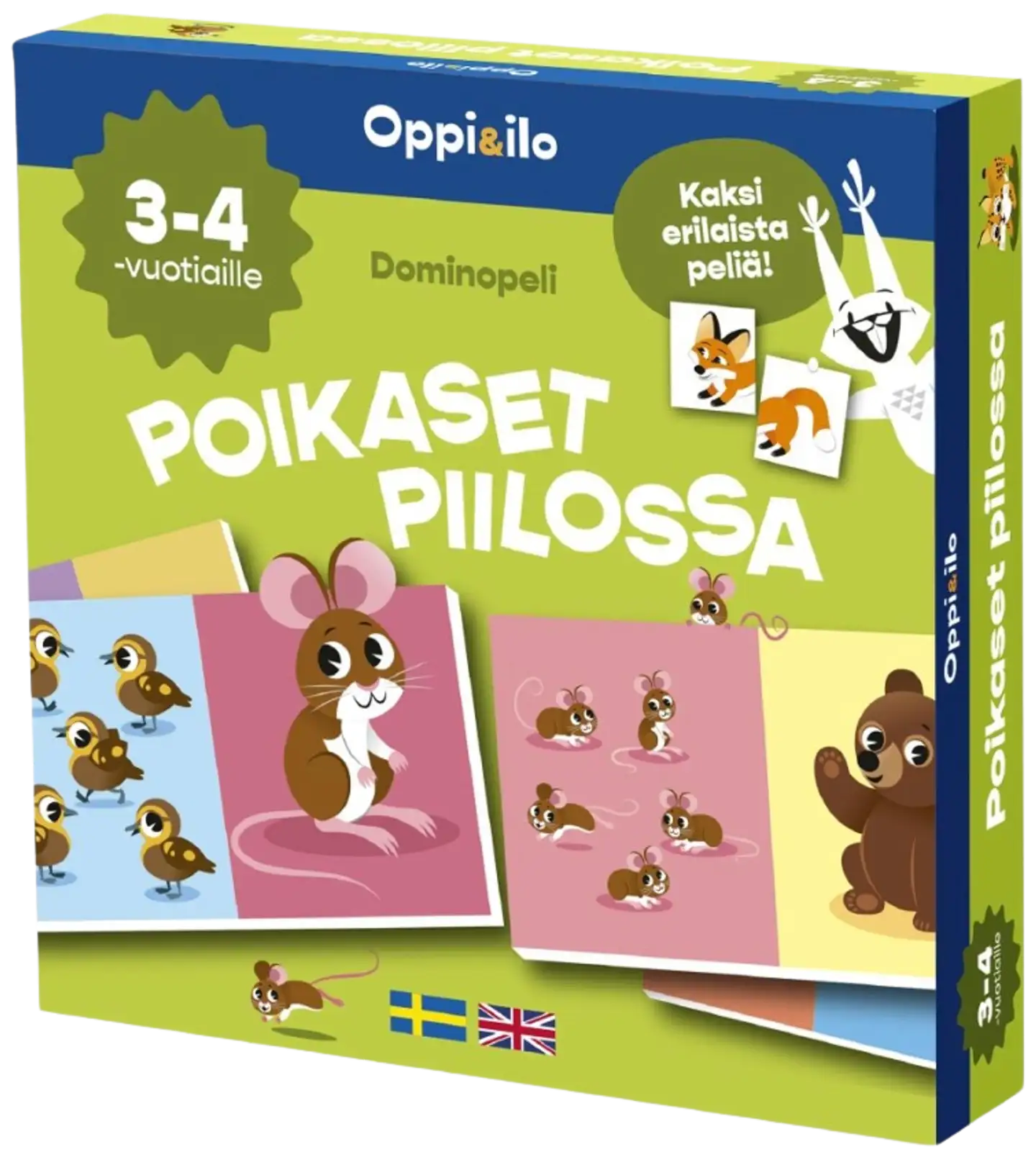 Oppi&ilo Poikaset piilossa -dominopeli 3–4 v