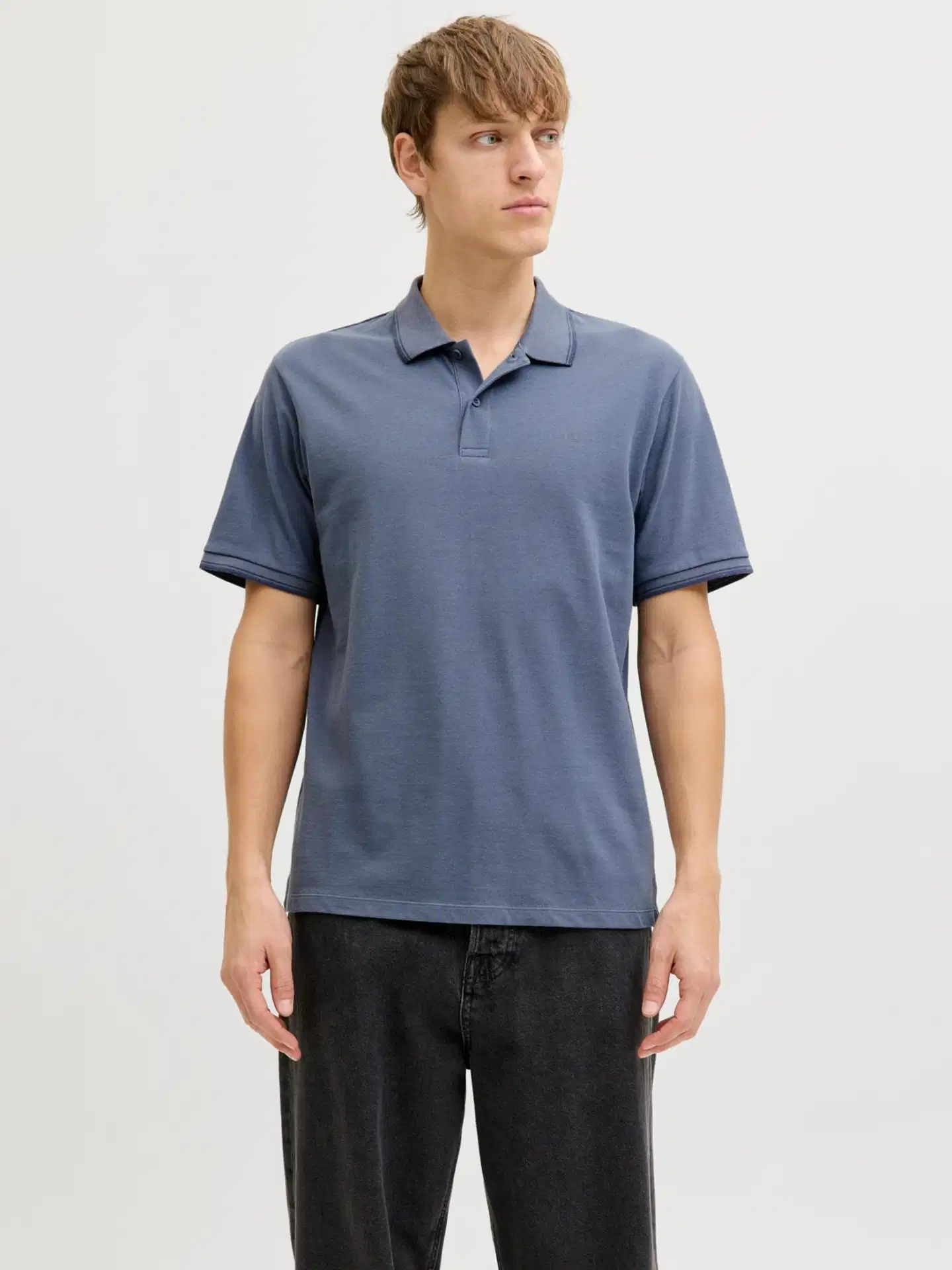 JJ REBEL miesten pikeepaita Jrebzell - Folkstone Gray - 2