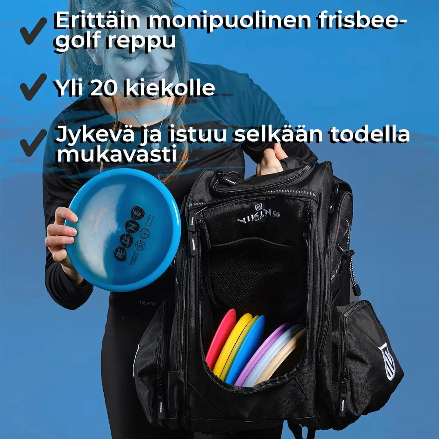 Viking Discs Rucksack Pro frisbeegolfreppu - 5