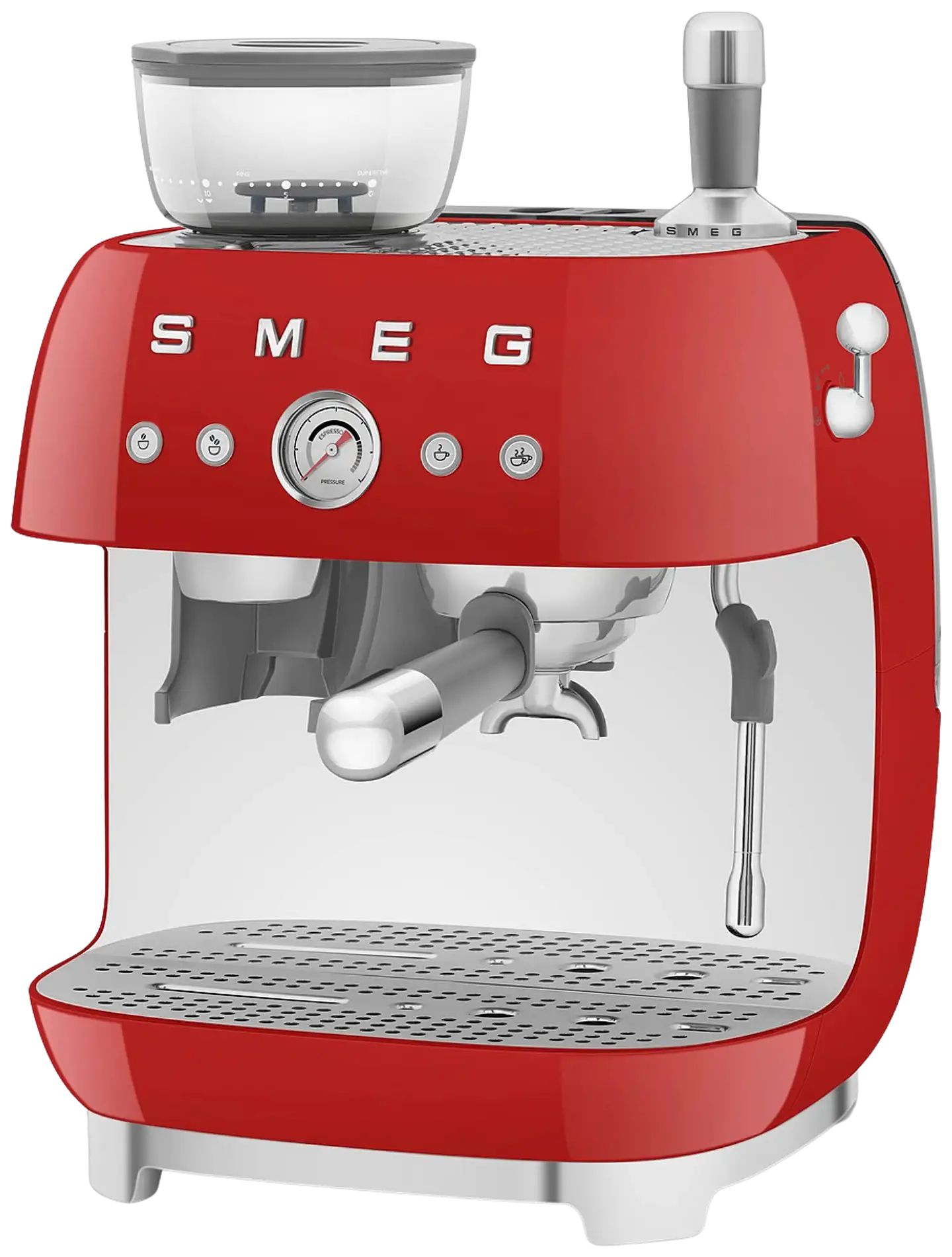 Smeg espressokeitin myllyllä punainen EGF03RDEU - 4