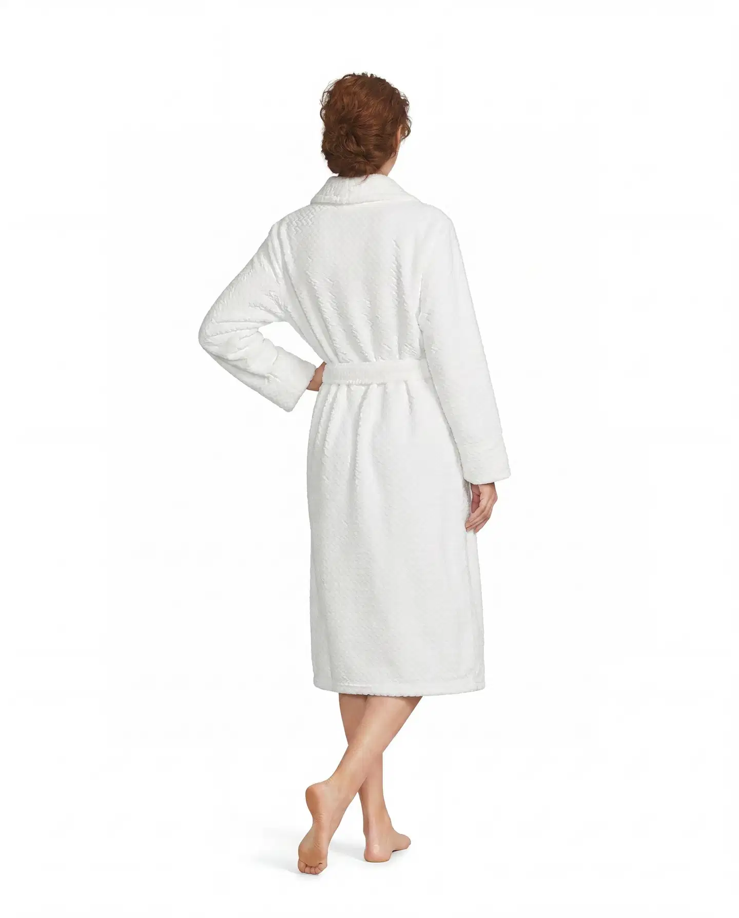 Actuelle naisten aamutakki 212A382631 - White - 4