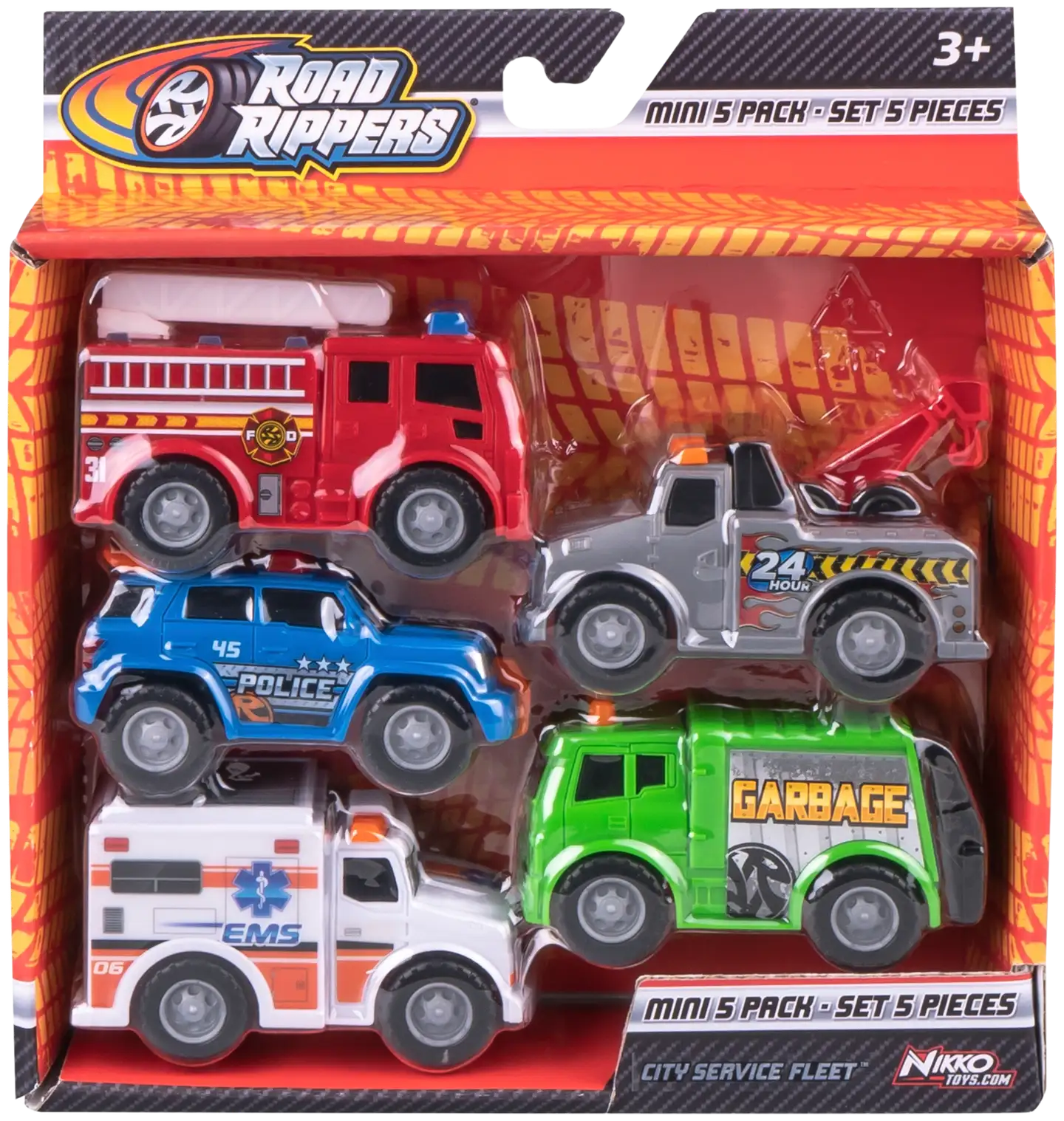 ROAD RIPPERS Mini 5pk City Service 10cm - 2