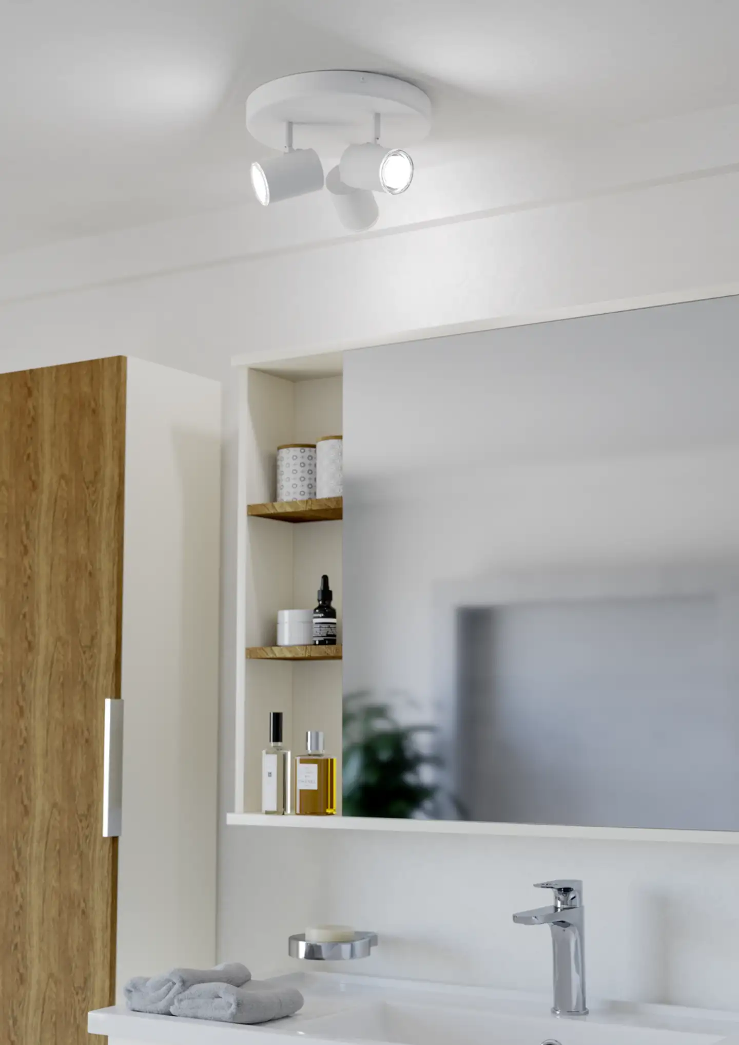 Kattospottivalaisin CONSUMA 1 3xGU10 maks. 5W/kpl IP44 valkoinen - 6