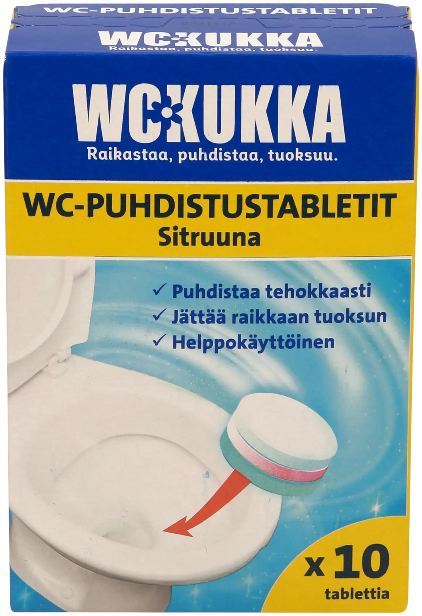 WC Kukka Sitruuna WC-Puhdistustabletti 10x25g