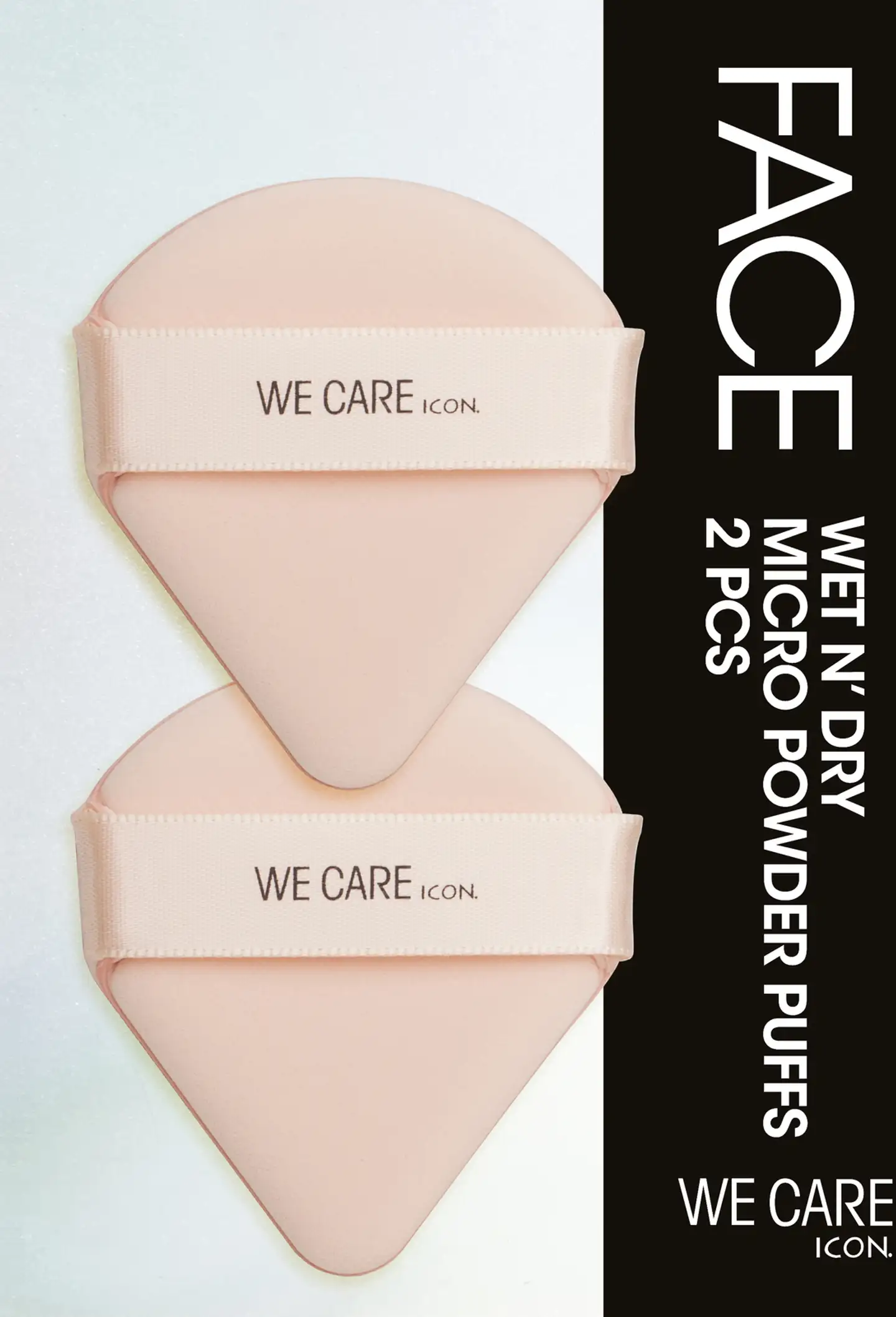 WE CARE ICON. Wet n' Dry Micro Powder Puffs puuterivippa 2 kpl - 3