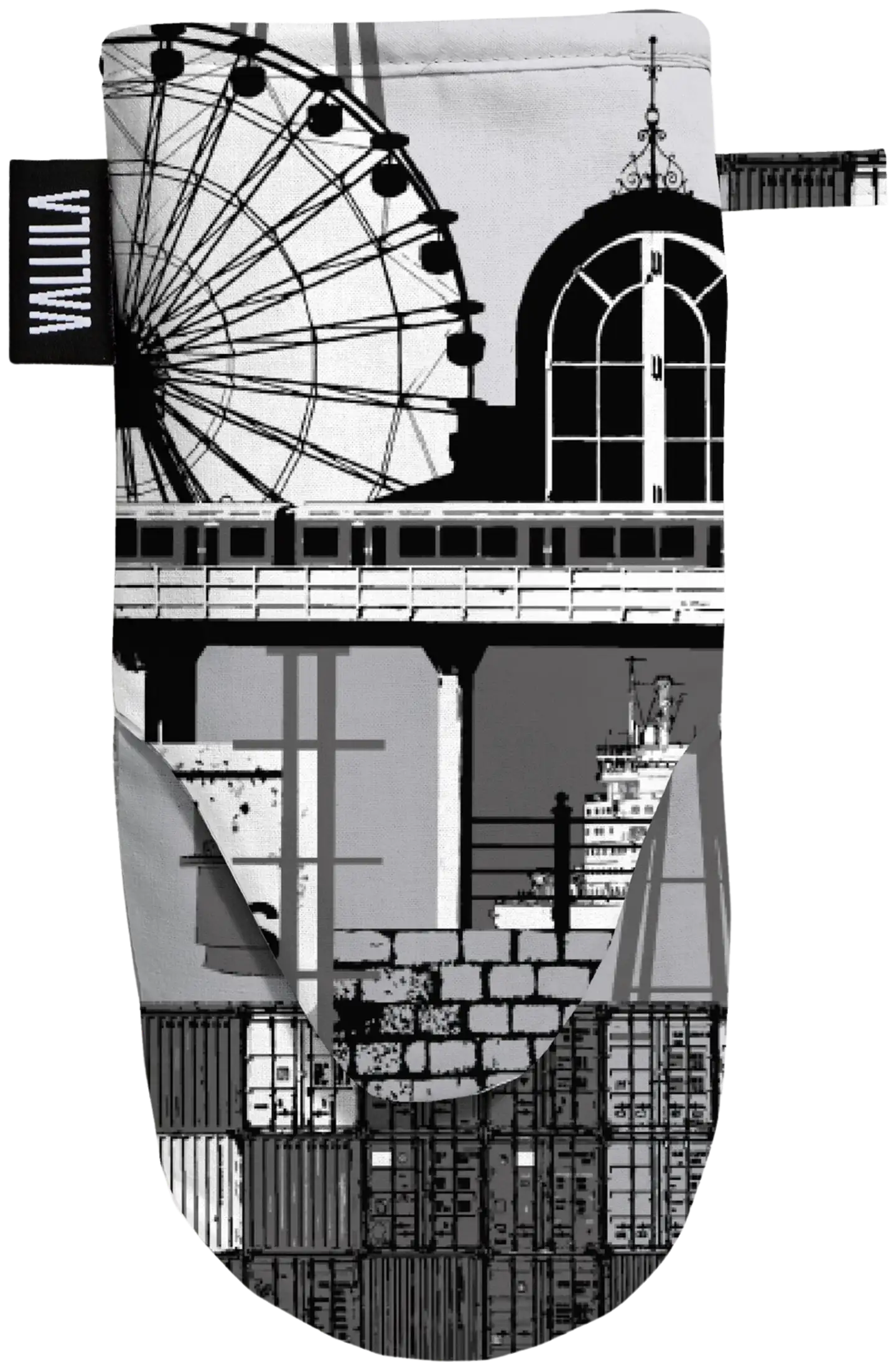 Vallila patakinnas Helsinki 15x34 cm grey