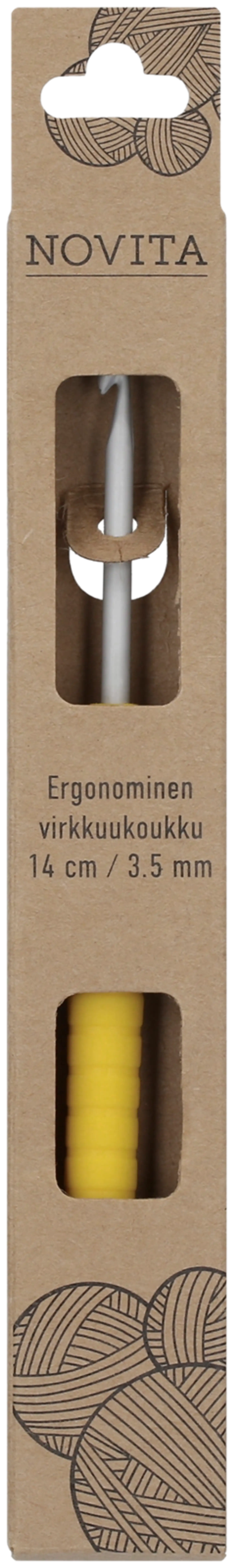 Novita Ergonominen Virkkuukoukku 14 cm 3,5 mm - 1