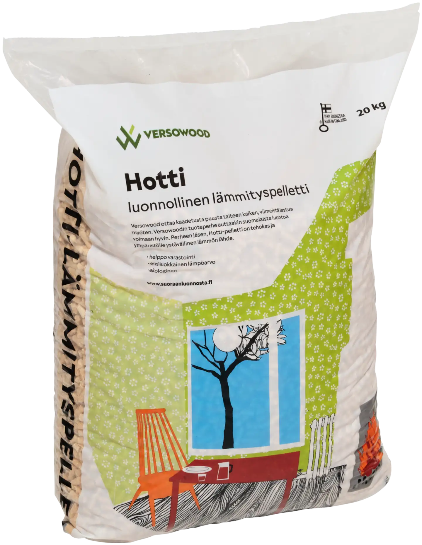 Versowood lämmityspelletti Hotti 20 kg - 1