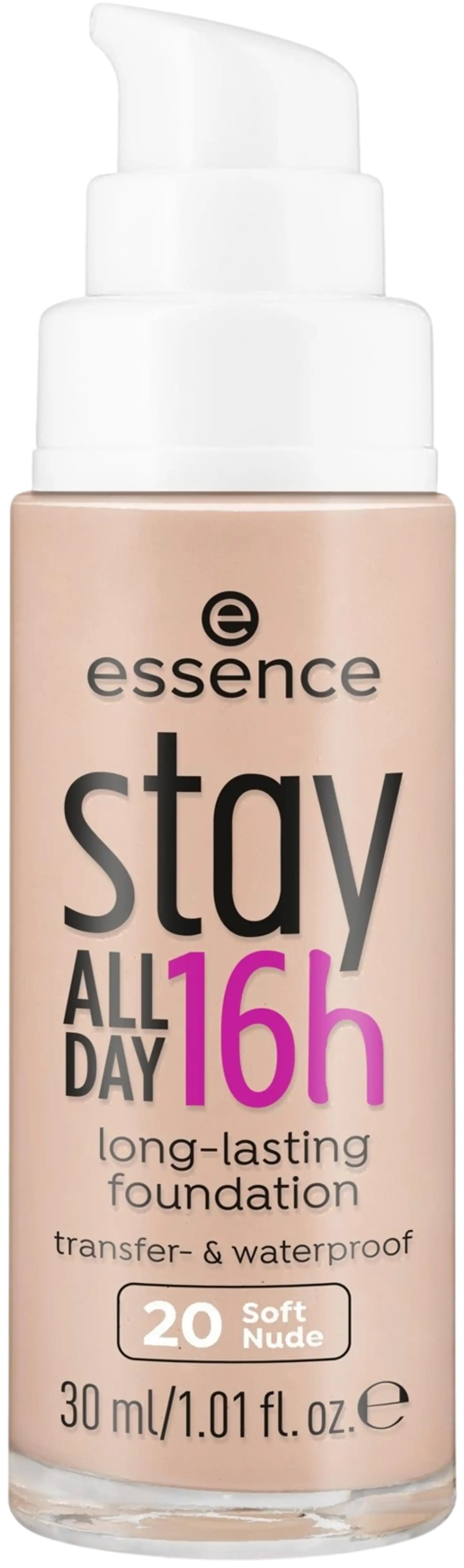 essence stay ALL DAY 16h long-lasting foundation meikkivoide 30 ml - Soft Nude - 1