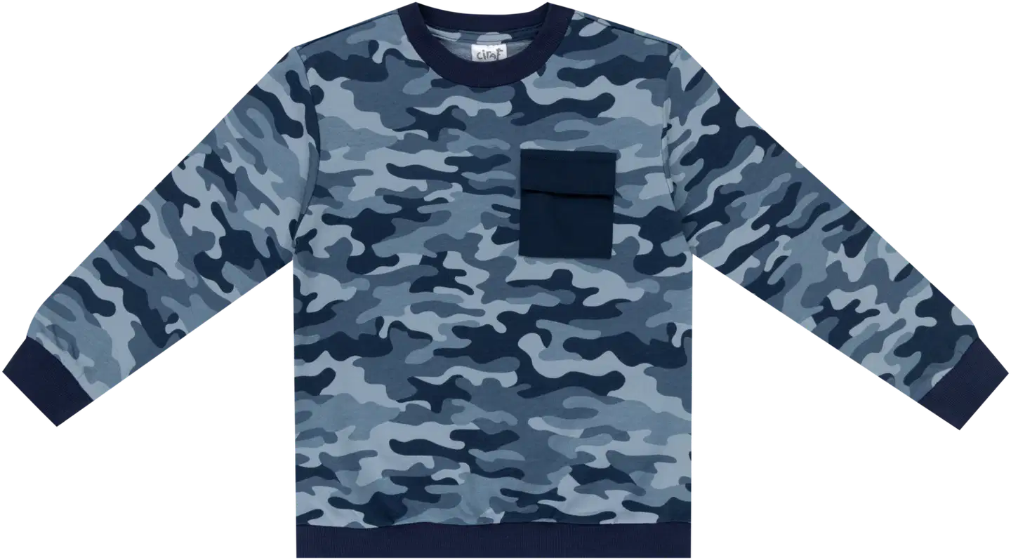 Ciraf lasten collegepaita 25PC264012 - camo aop - 1