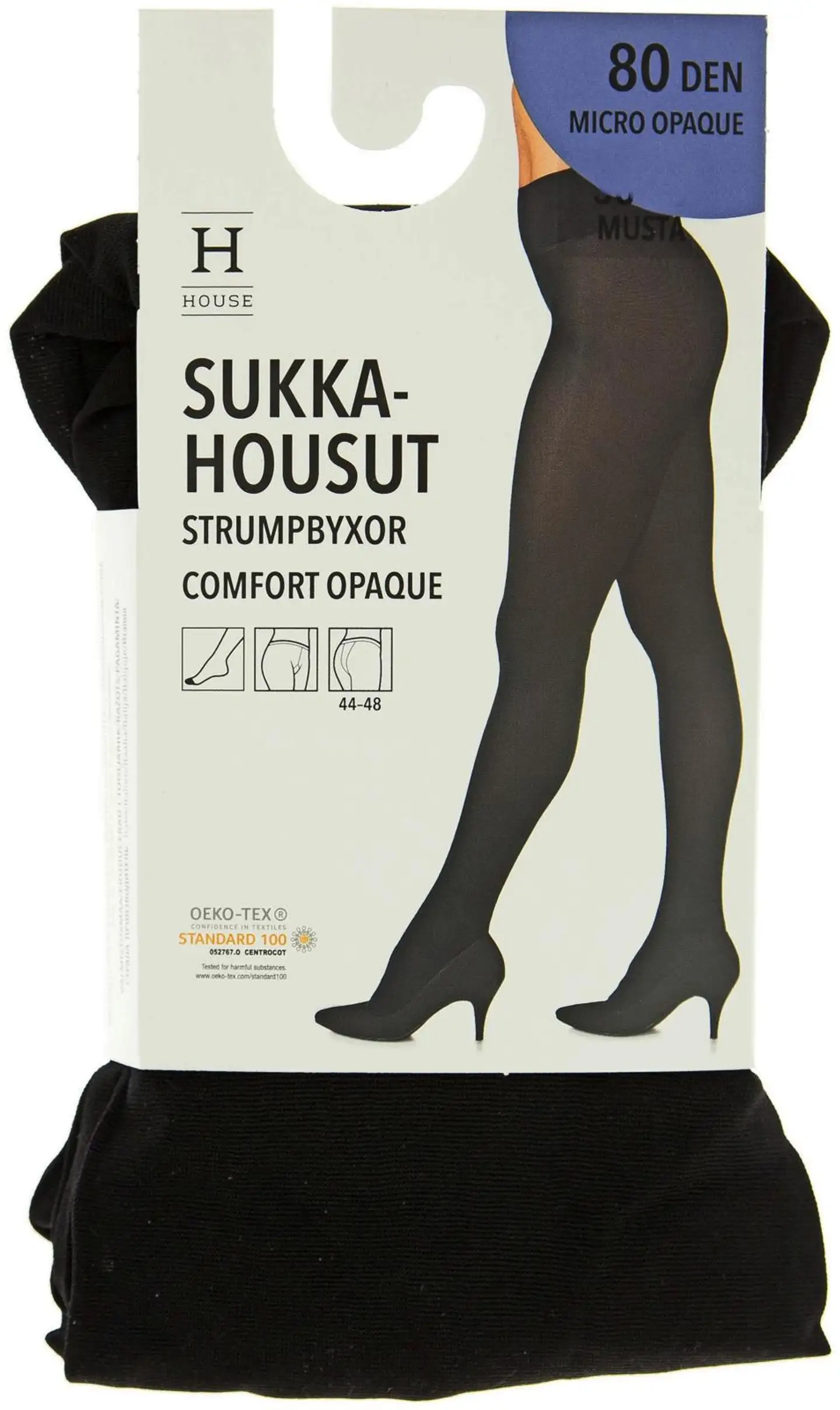 House naisten sukkahousut Micro Opaque 80 den - BLACK