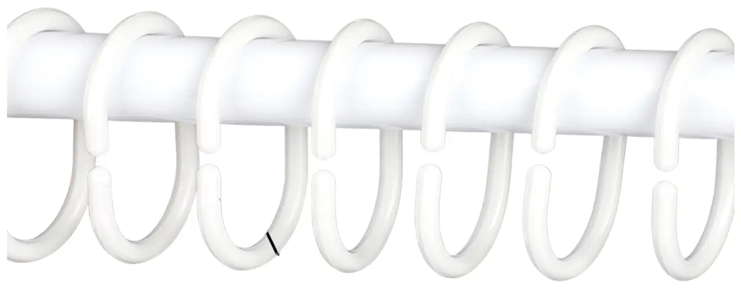 Ihanin suihkuverhorenkaat valkoinen 10 kpl - 1