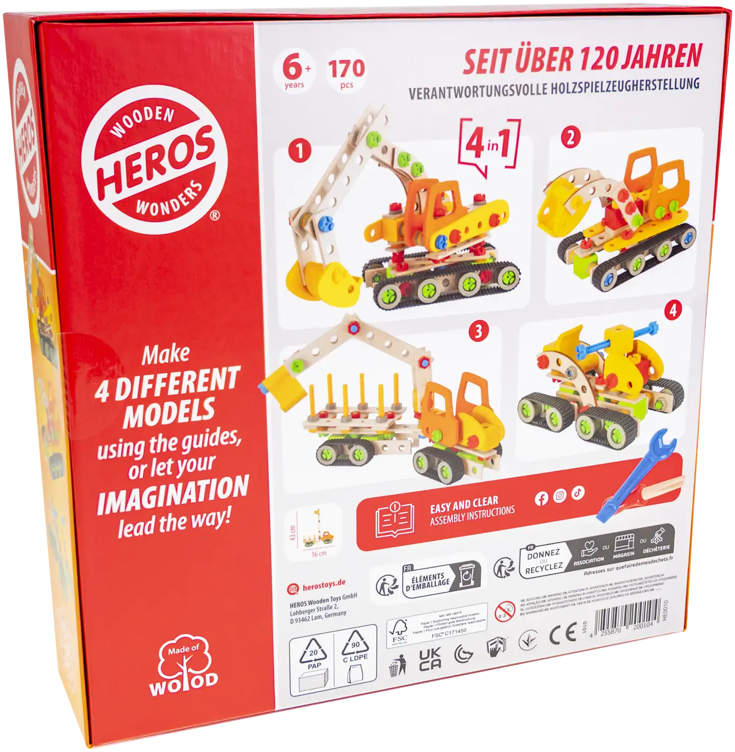 Heros rakennussarja Constructor Kaivinkone 170 osaa - 8