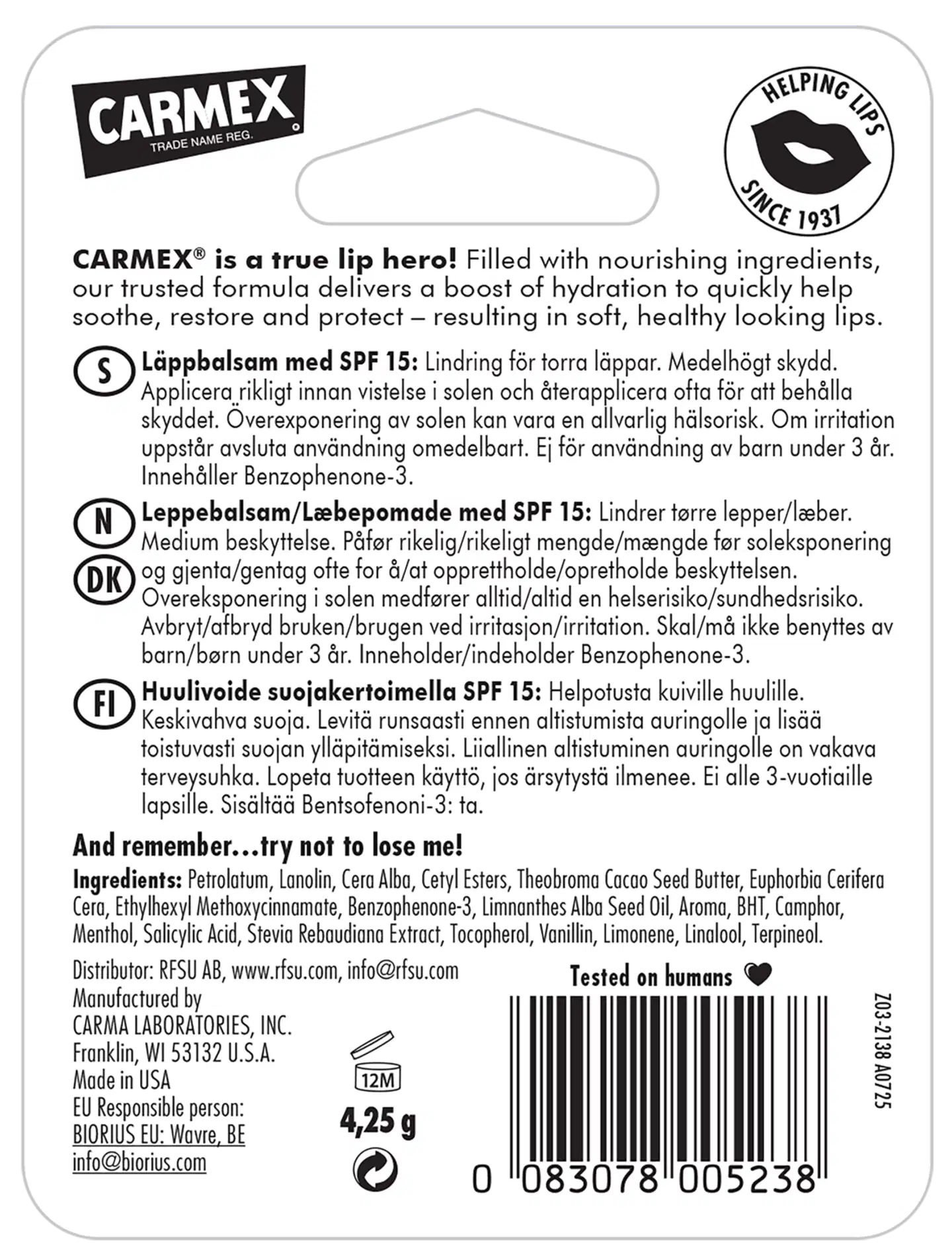 Carmex Original huulivoidepuikko 4,25g - 2