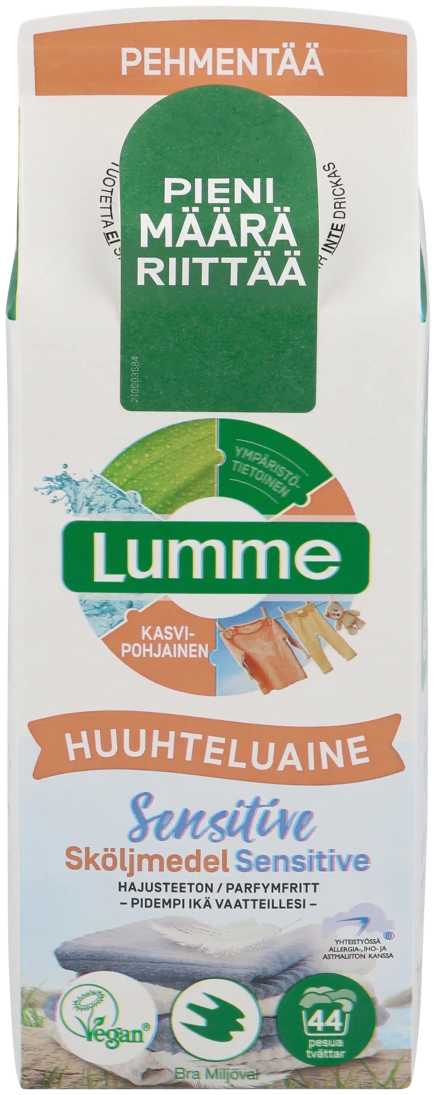 Lumme huuhteluaine Sensitive hajusteeton 750ml