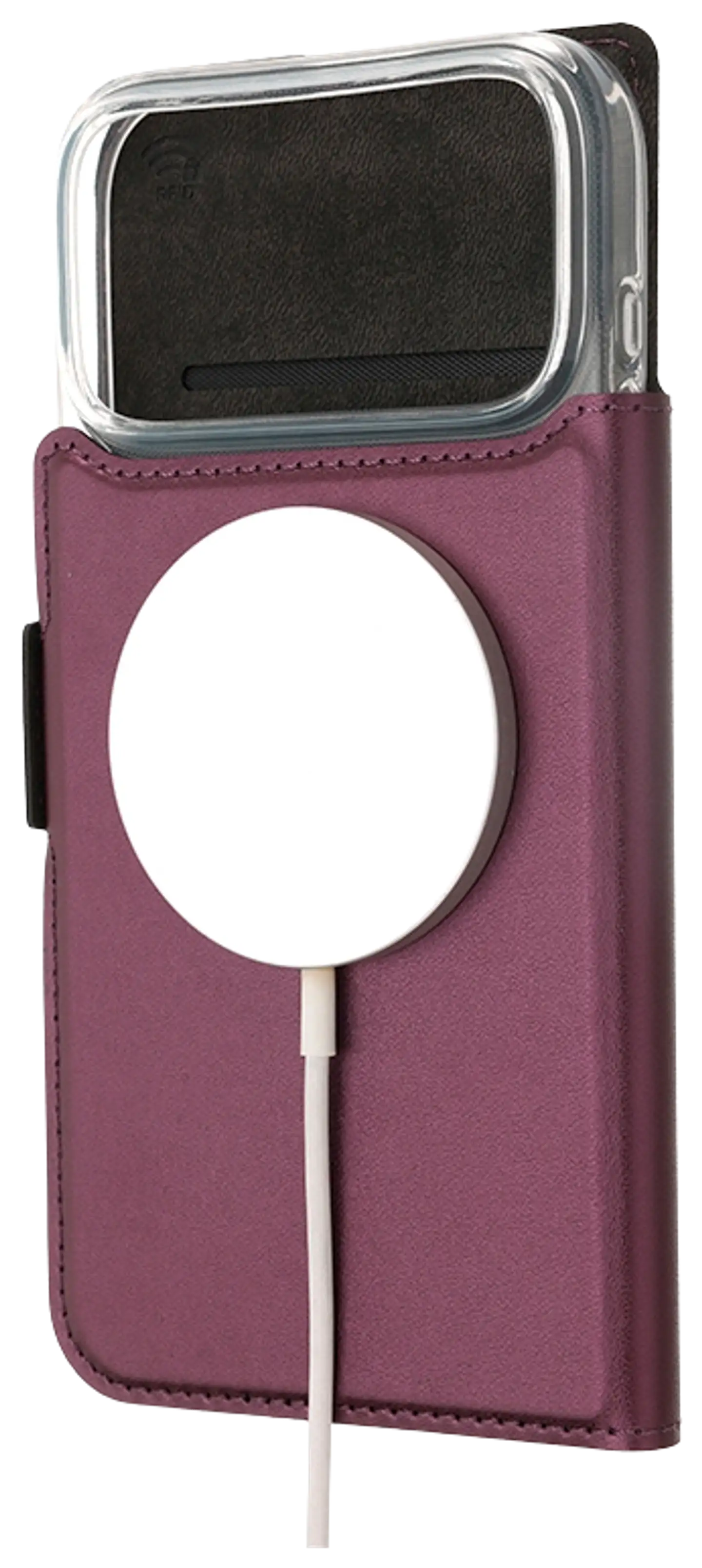 Wave MagSafe -yhteensopiva Book Case, Apple iPhone 17 Pro Max, smoky sangria - 2