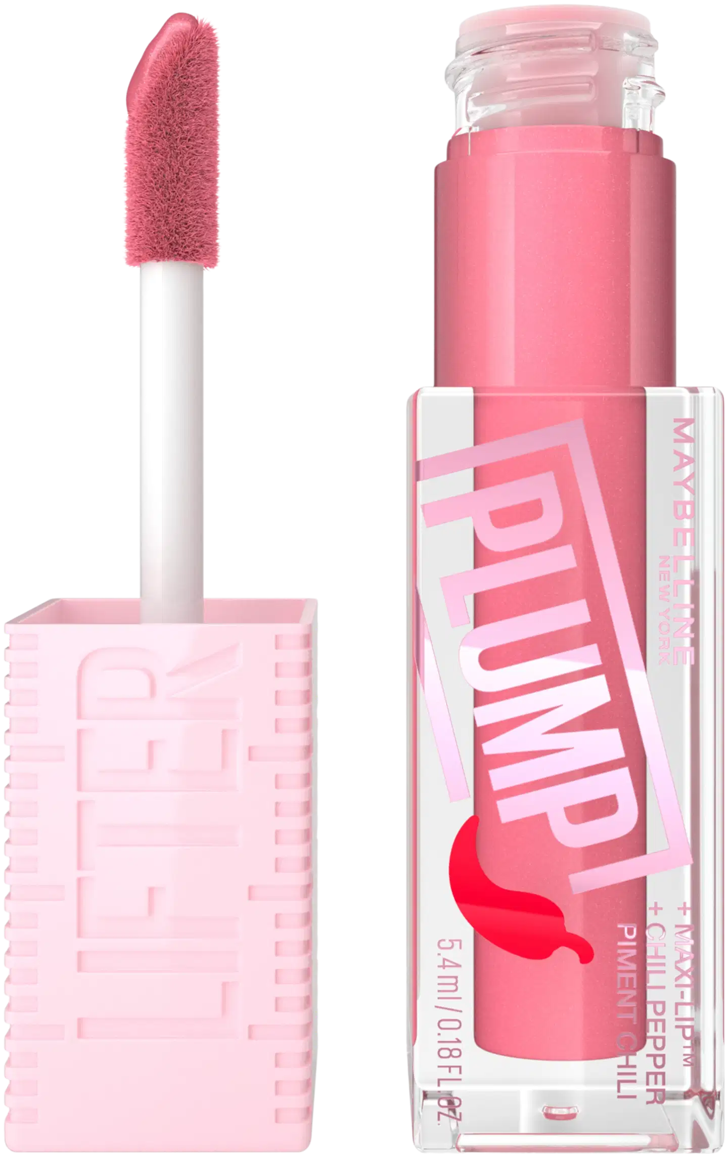 Maybelline New York Lifter Plump 004 Red Flag  huulikiilto 5,4ml - Blush Blaze - 1