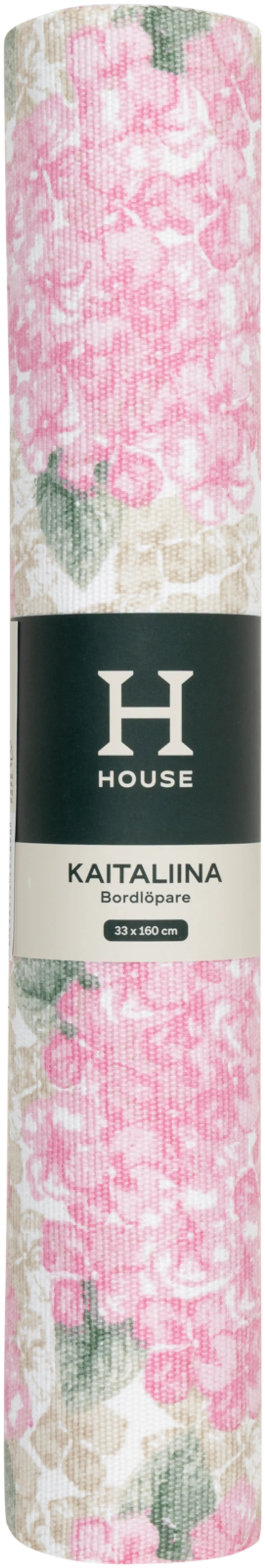 House kaitaliina Hydrangea 33x160 cm pinkki - 2