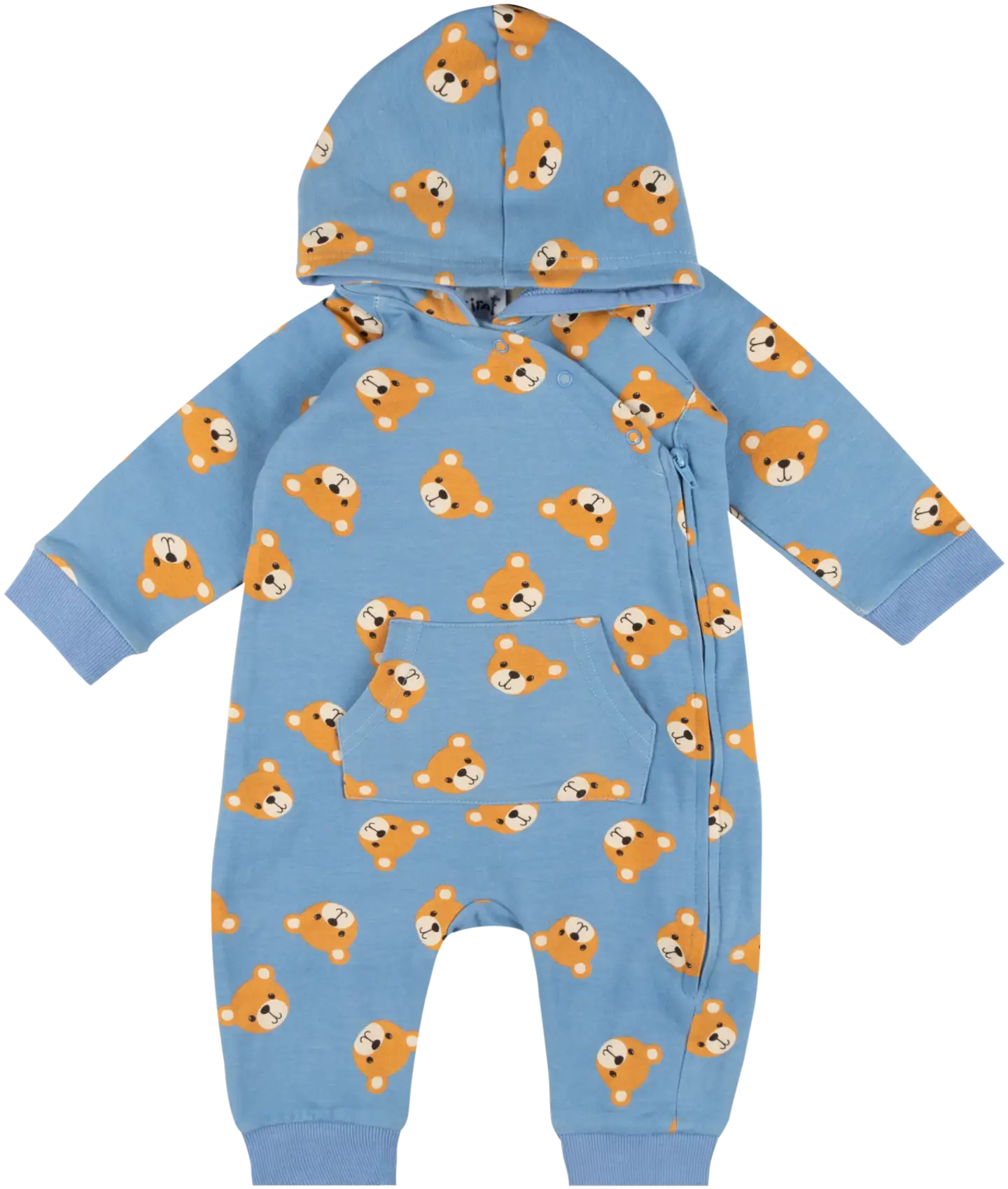 Ciraf vauvojen collegehaalari Nalle - blue bear face aop - 1