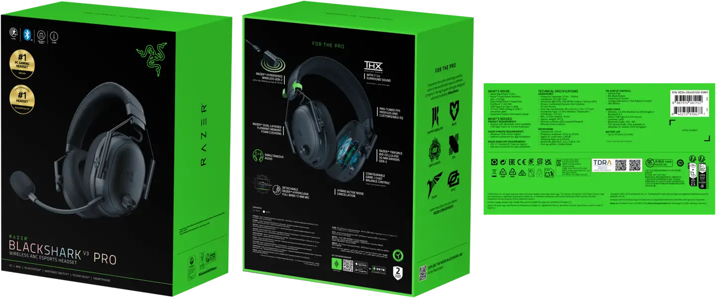 Razer langattomat kuulokkeet Blackshark V3 Pro - 6