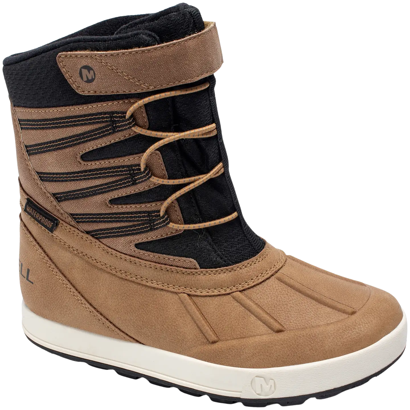 Merrell lasten vedenpitävä talvikenkä Snow Bank 5.0 - Wheat/Black - 3