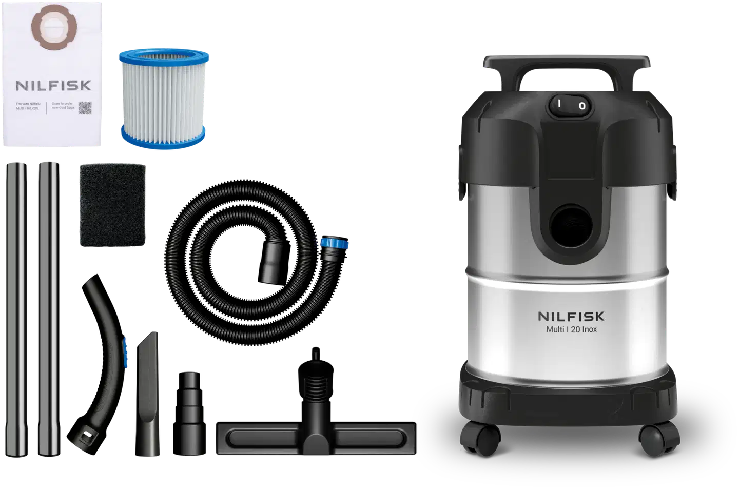 Nilfisk märkä-kuivaimuri Multi I 20 L Inox - 1