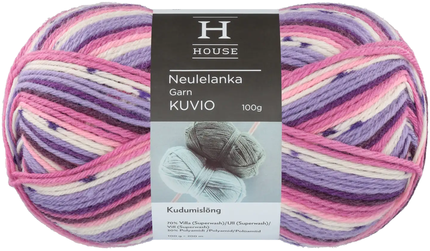 House lanka villasekoite Kuvio 100 g Lilac/pink/white 82456 - 1