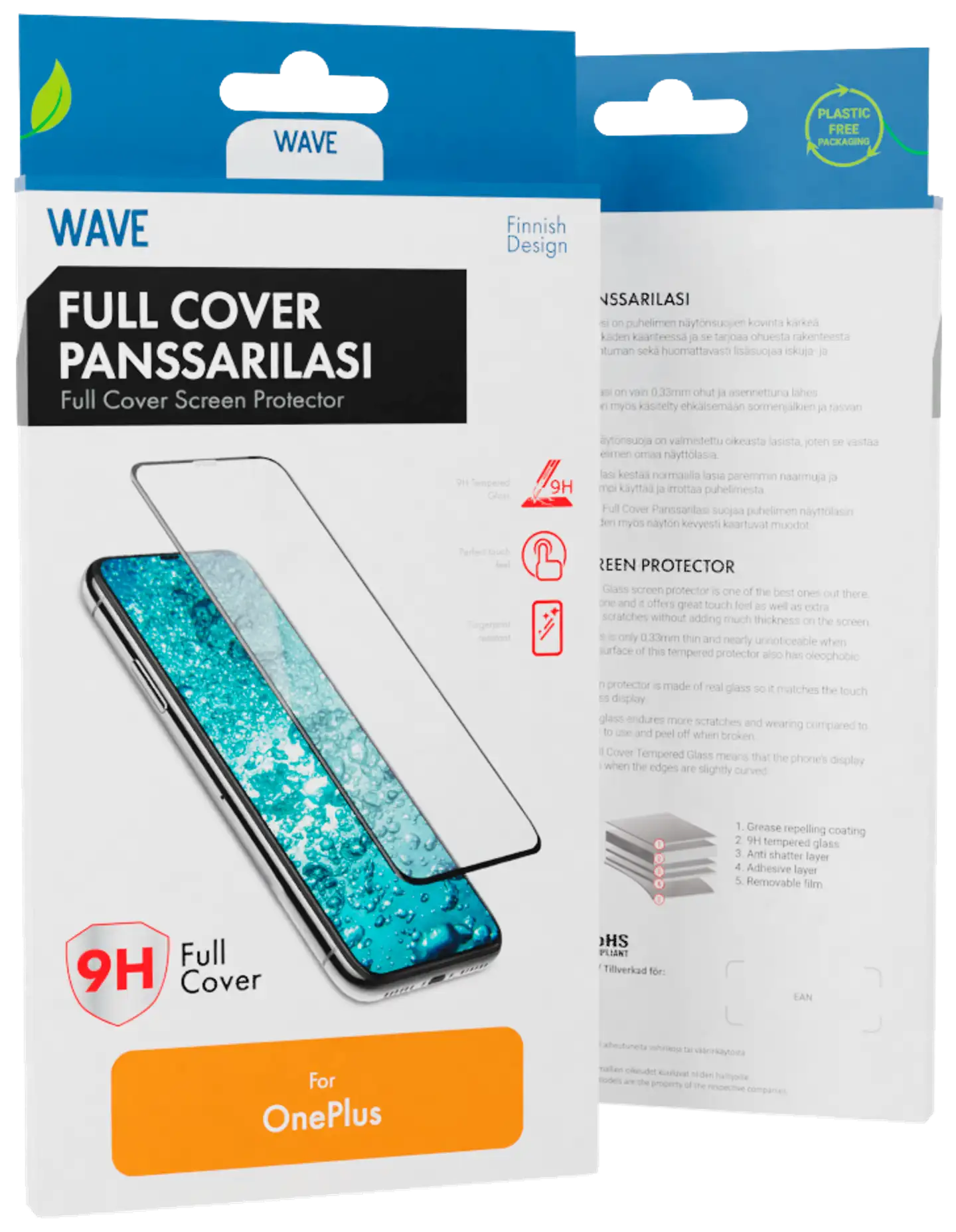 Wave Full Cover Panssarilasi, OnePlus 10T 5G, Musta Kehys