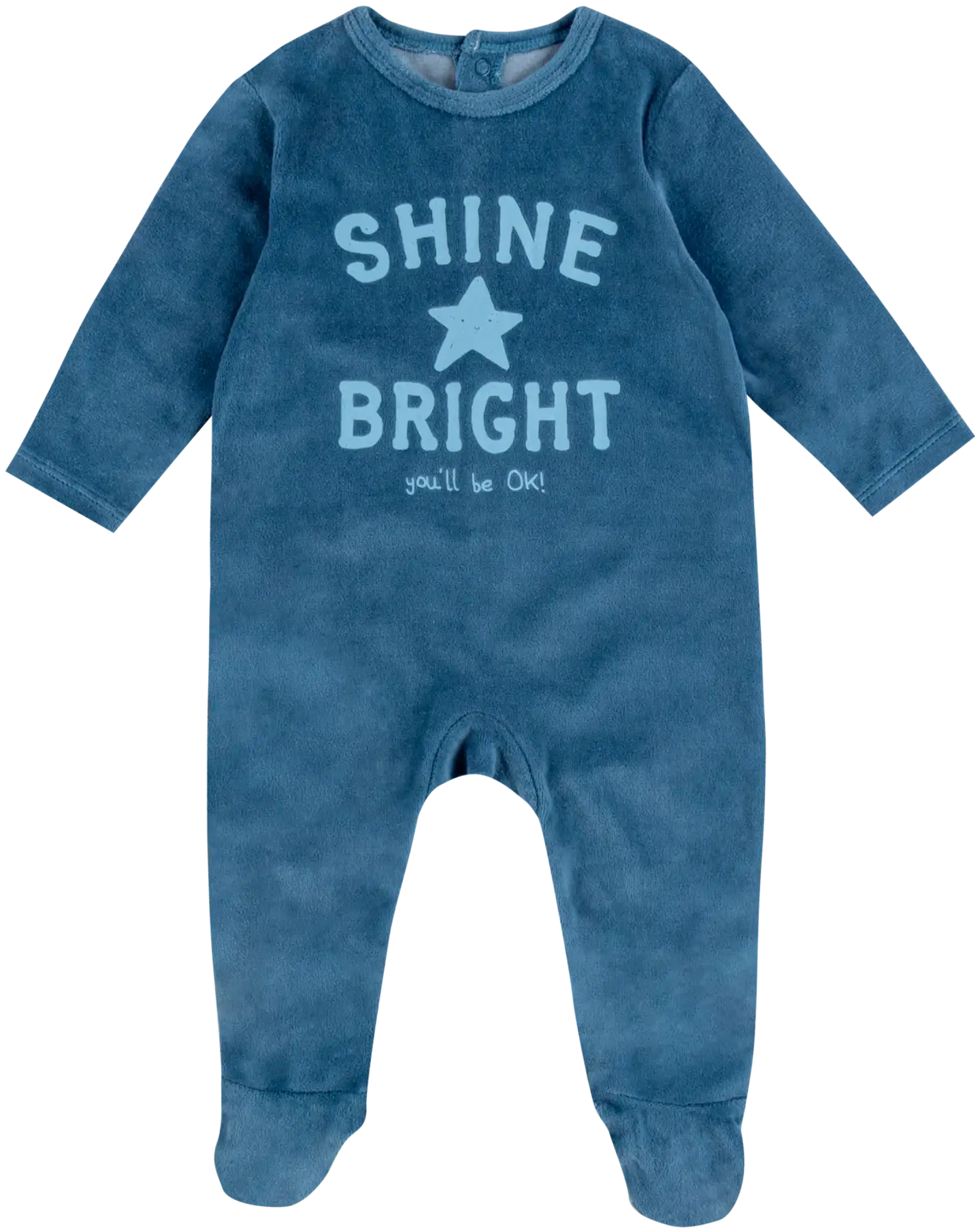 TEX BABY vauvojen velourpyjama Shine Bright - BLUE 11 - 1