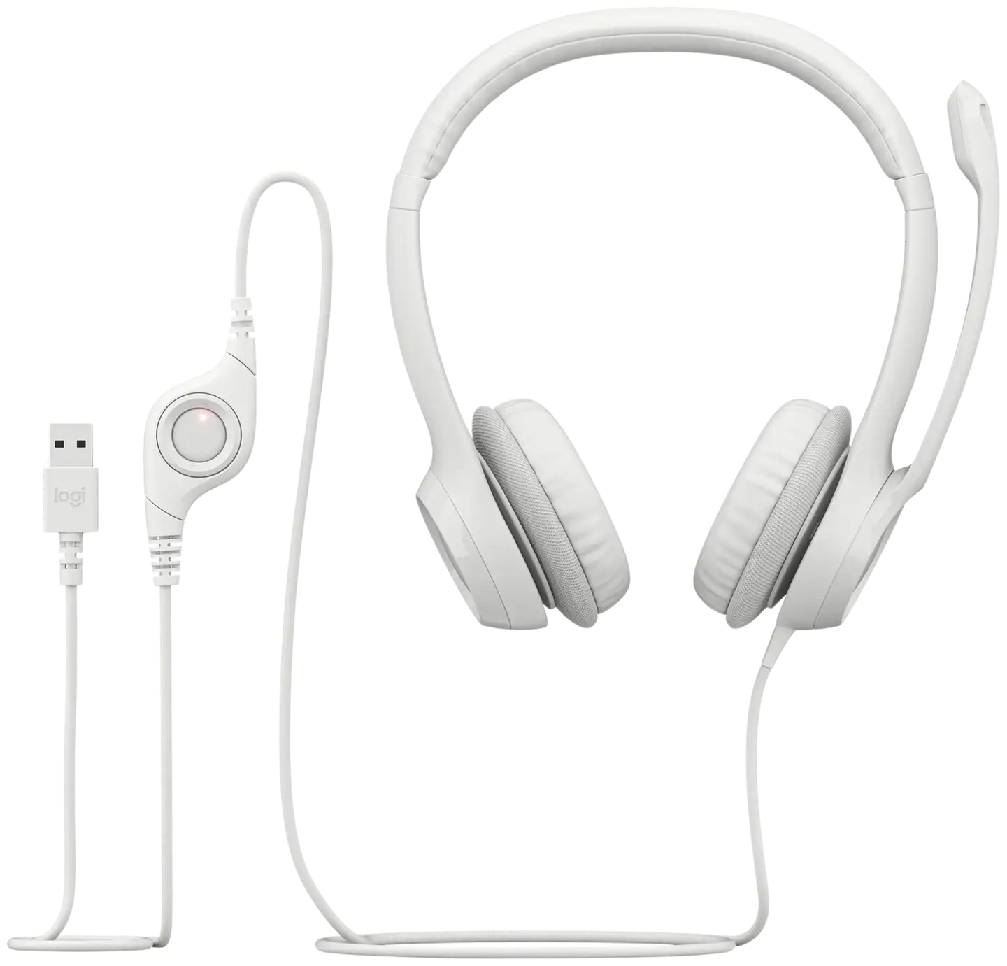 Logitech PC kuuloke H390 USB - valkoinen - 3