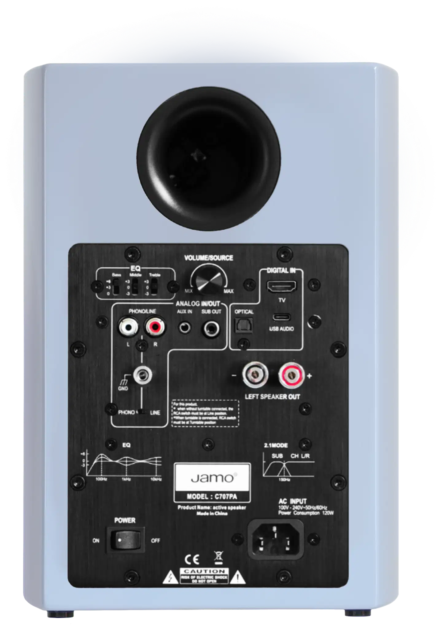 Jamo aktiivikaiutinpari C707PA High Gloss Blue - 3