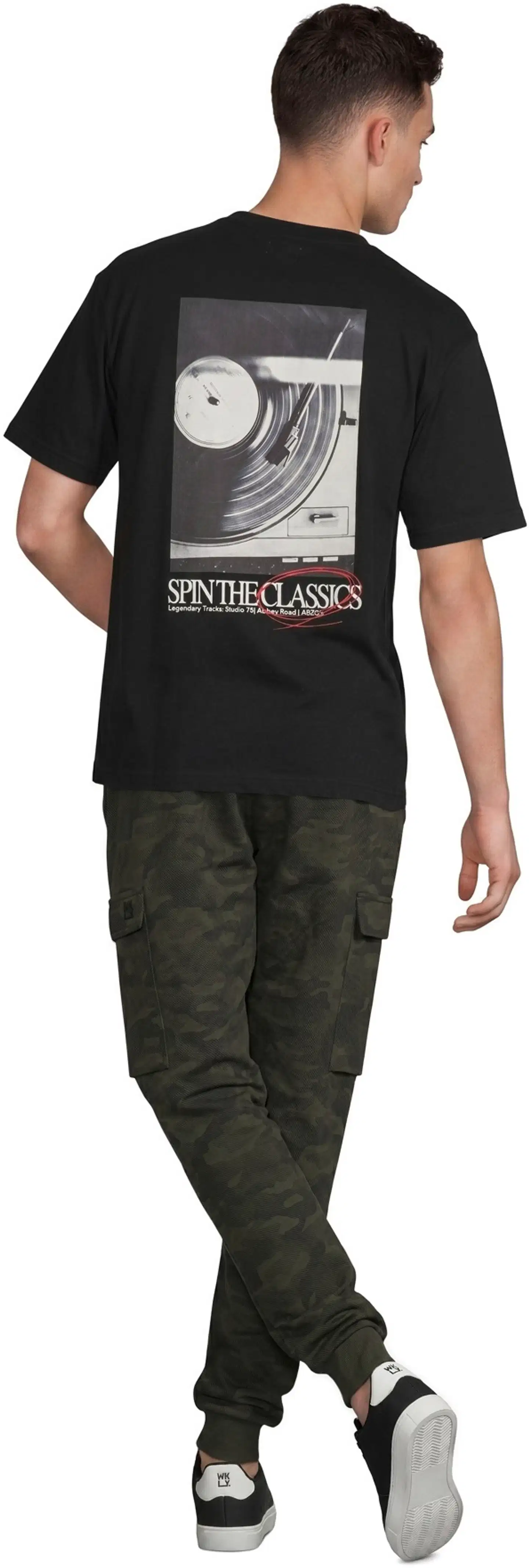 WKLY. miesten t-paita selkäprintillä 195W252602 - Black - 4
