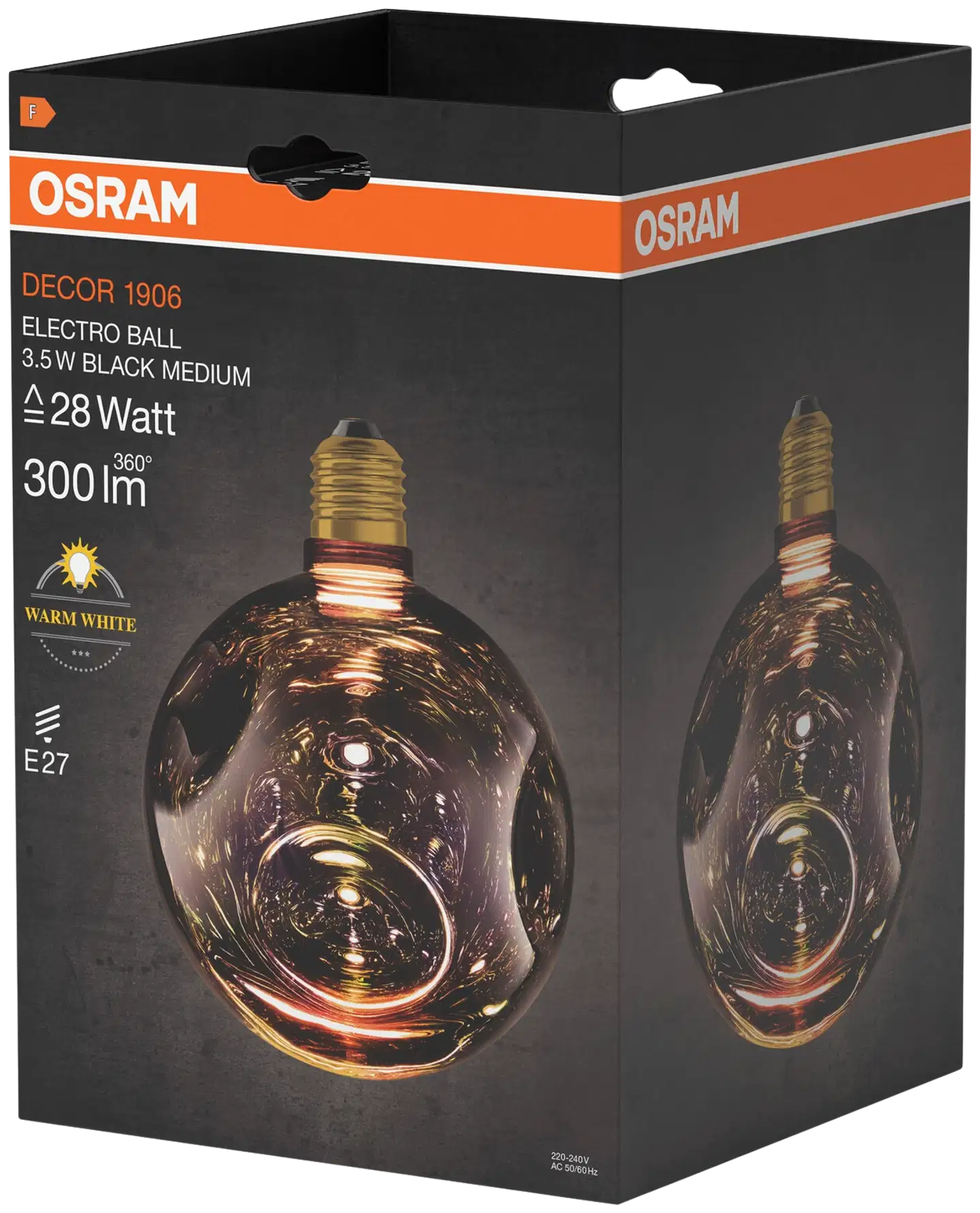 Osram LED-sisustuslamppu Decor Electro 3,5W E27 musta - 3