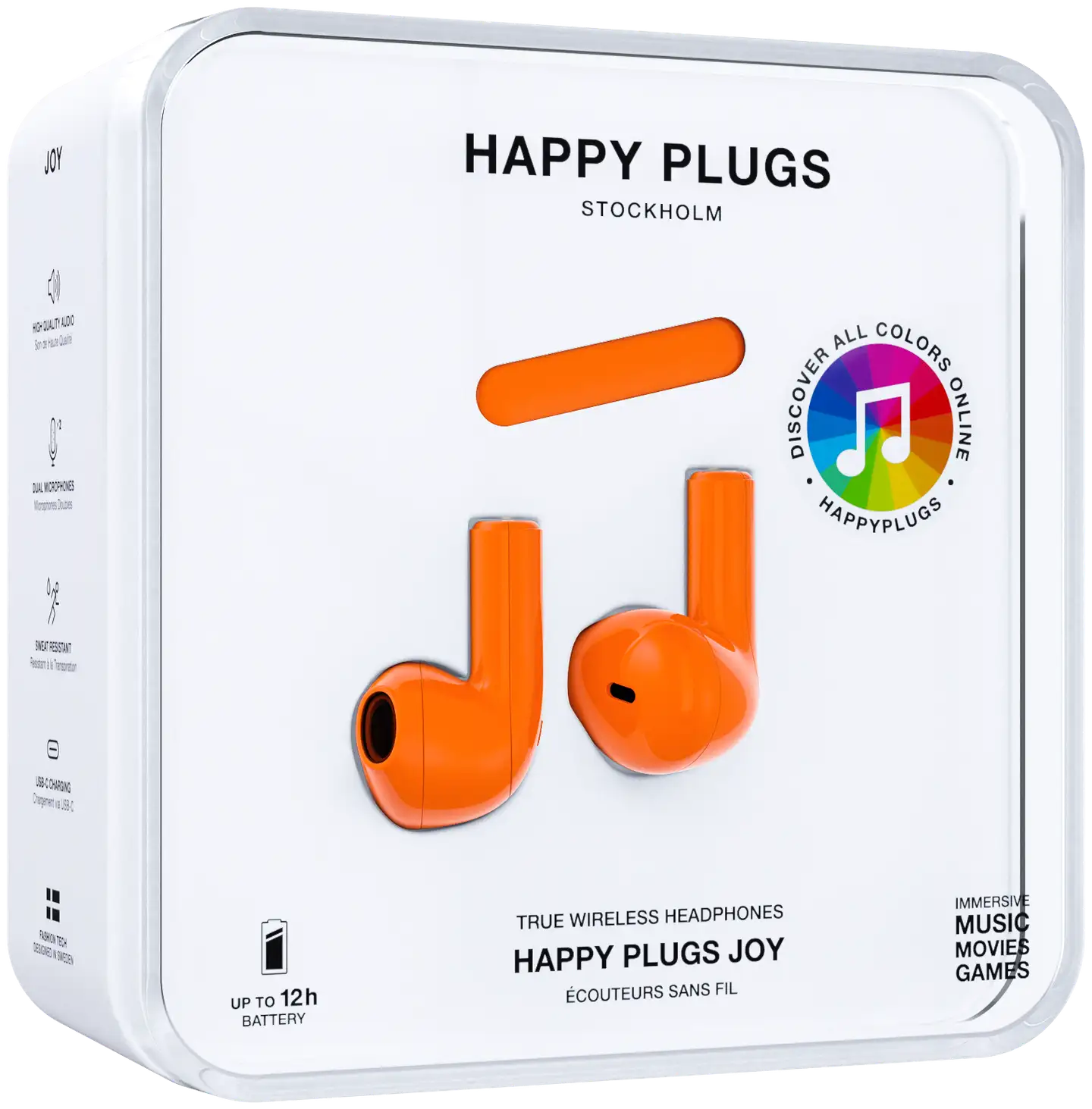 Happy Plugs Bluetooth nappikuulokkeet Joy oranssi - 12