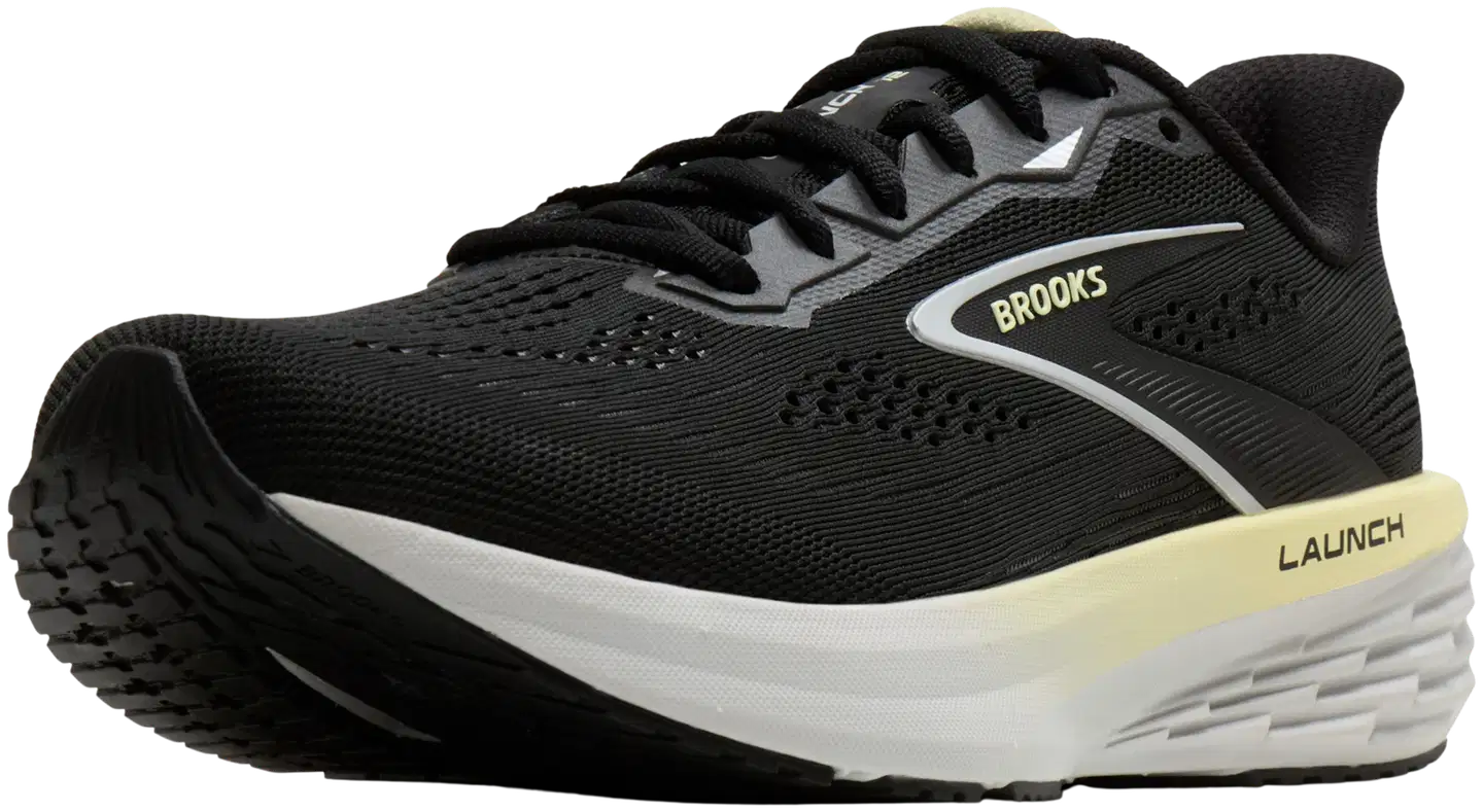 Brooks naisten juoksukengät Launch 12 - Black/Luminary/Oyster - 8