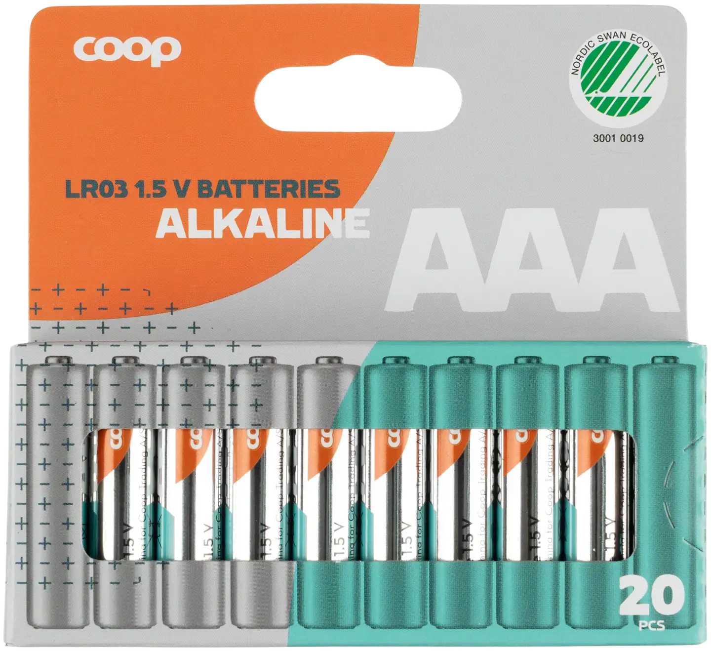 Coop alkaliparisto AAA/LR03/1,5V 20 kpl