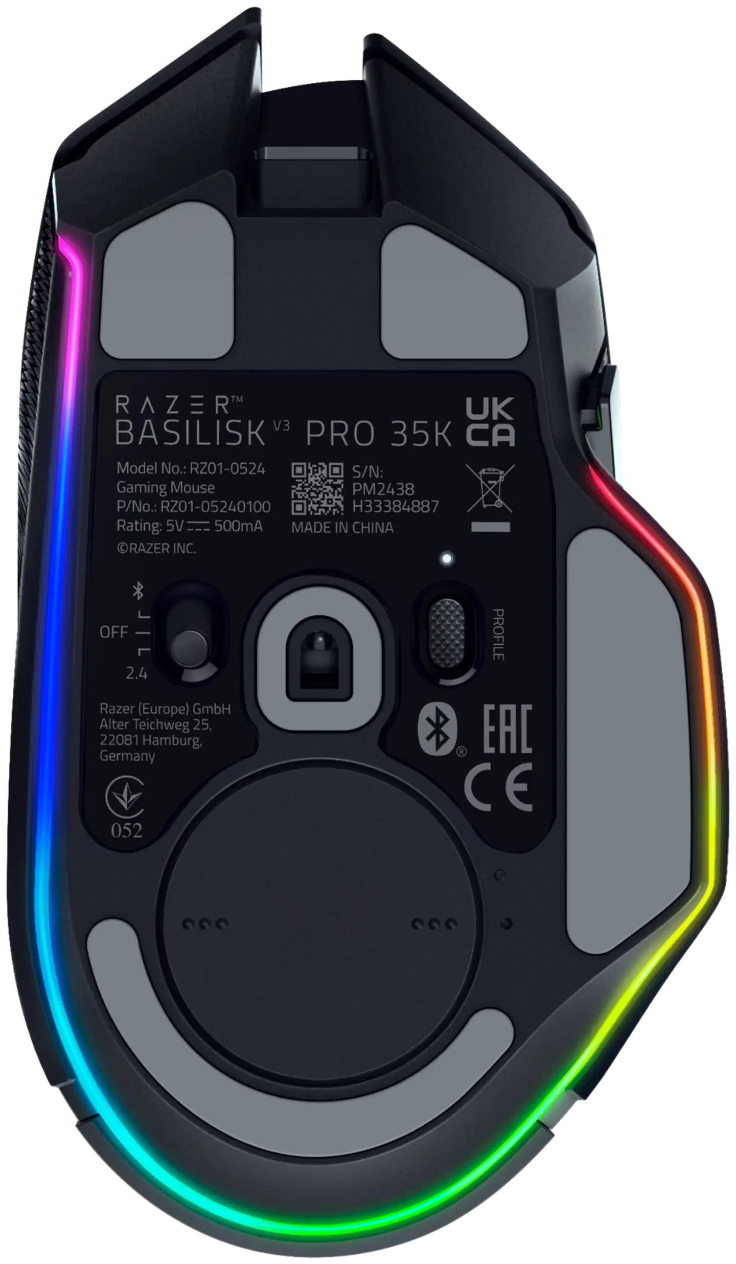 Razer Basilisk V3 pro 35k langaton pelihiiri musta - 7