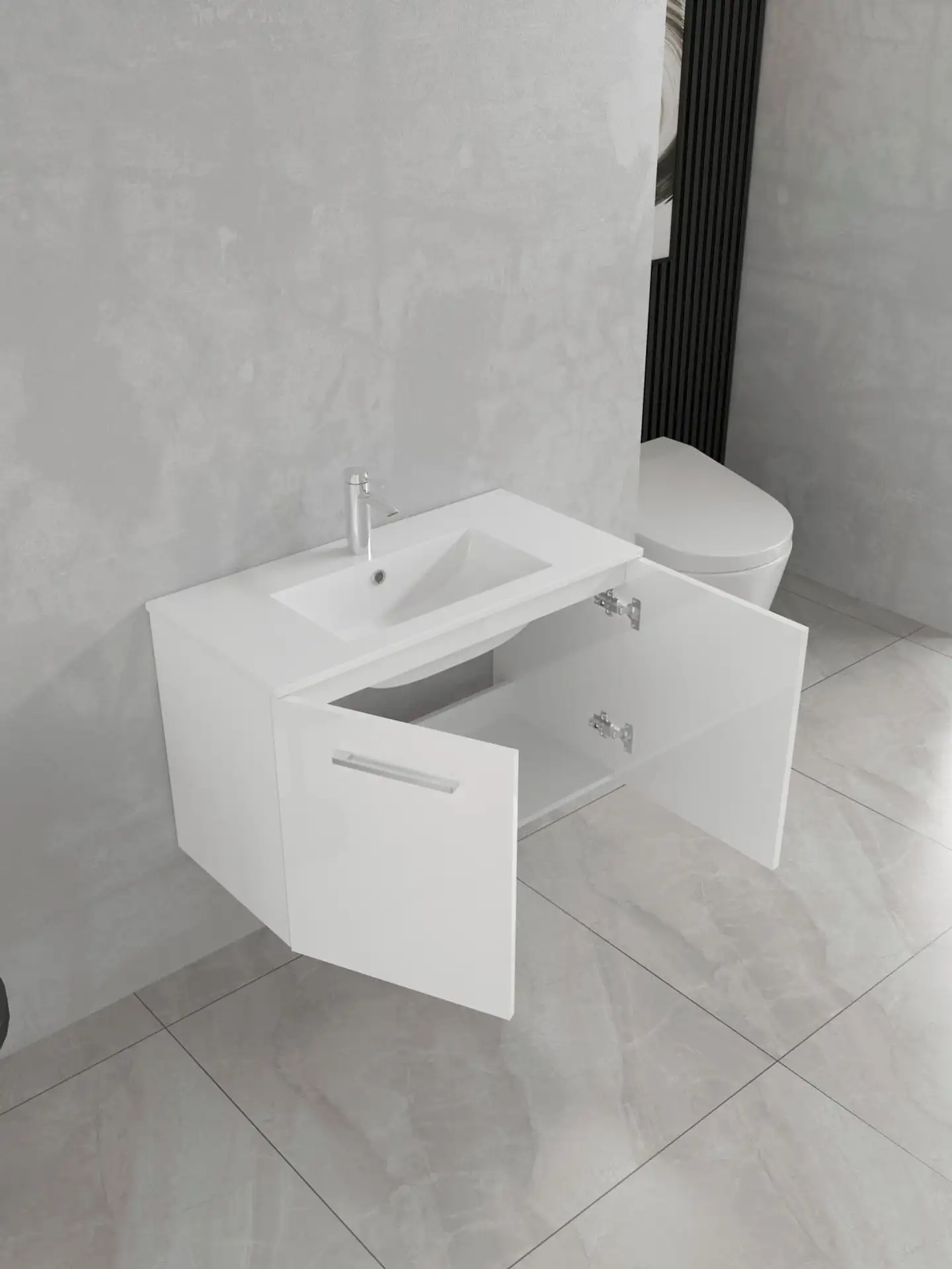 Kaisla PVC allaskaappi 80 cm ovilla - 2