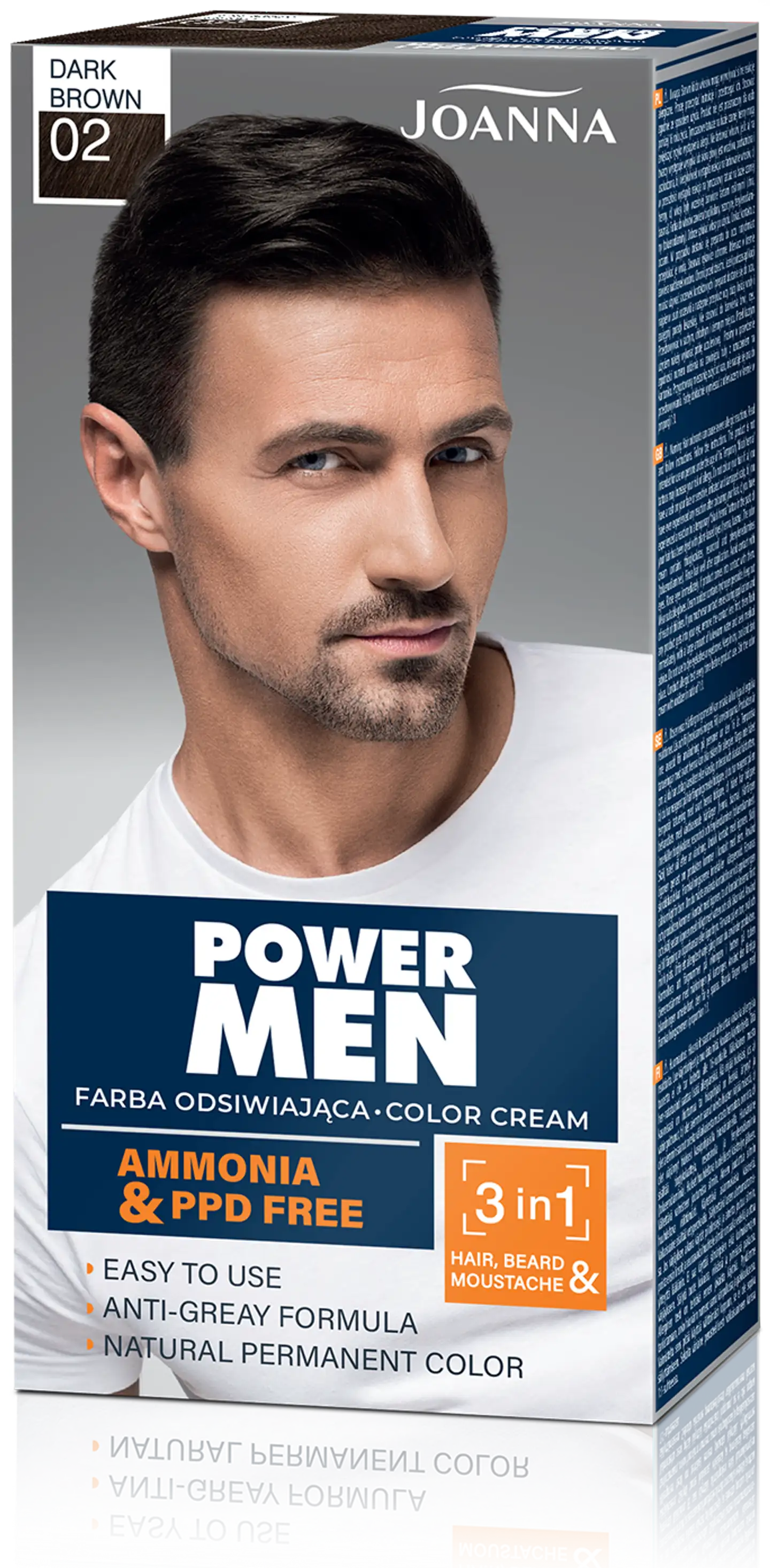 Joanna Power men hiusväri 02 tummanruskea permanent