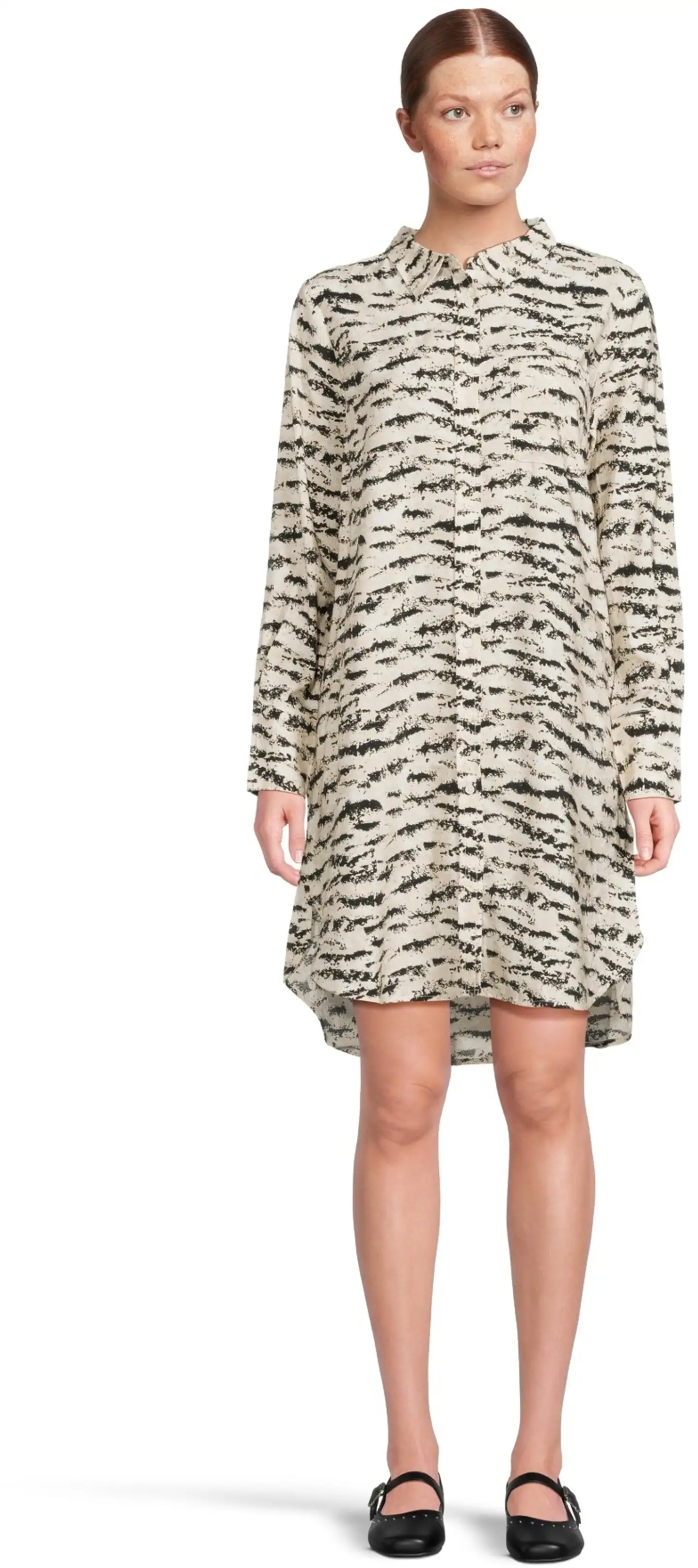 WKLY. naisten paitamekko 218W000500 - Beige Aop - 1