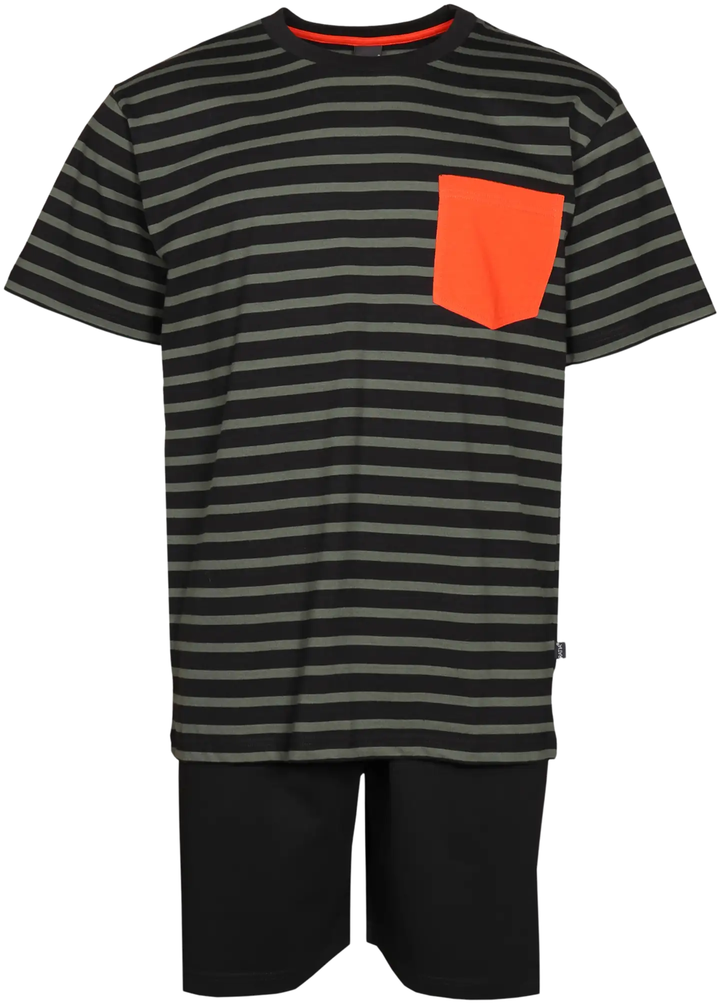RATIA miesten shortsipyjama - musta/t. vihreä - 1