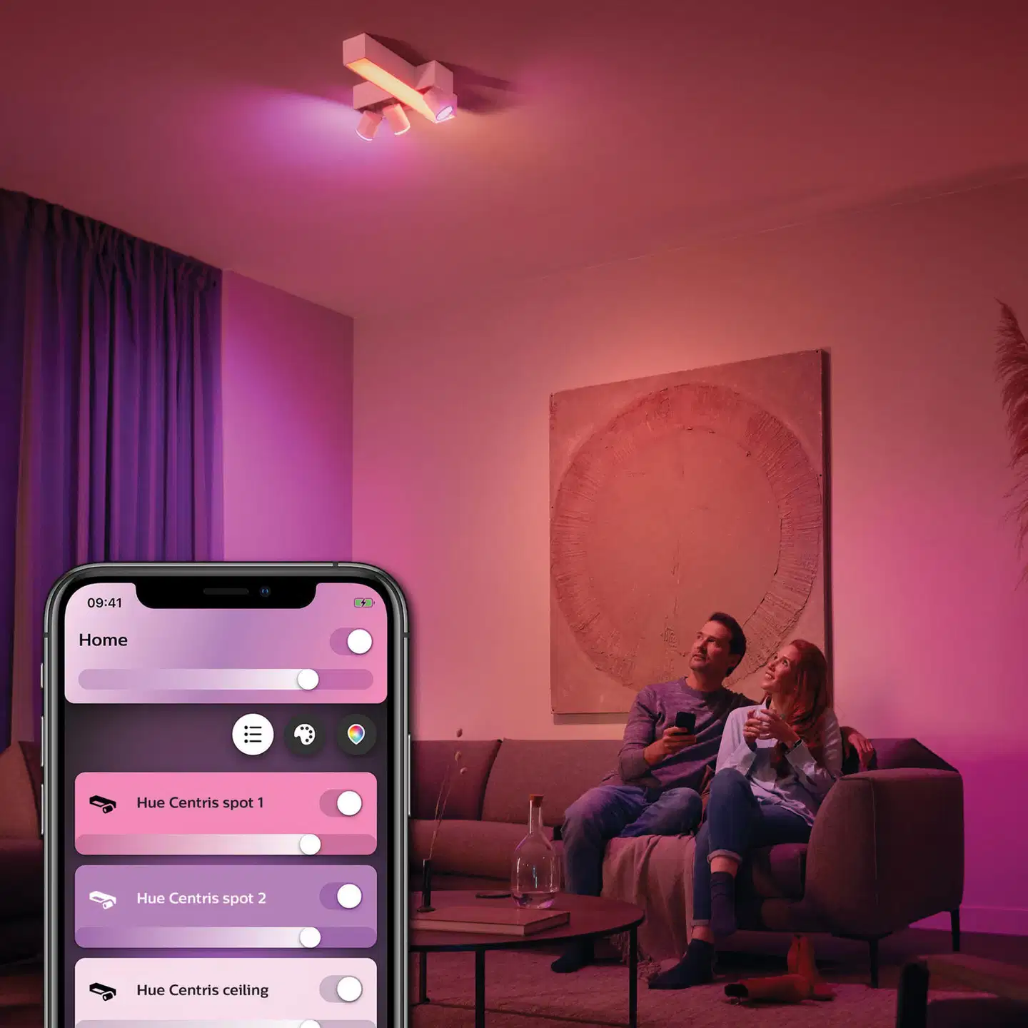Philips Hue Centris -kattovalaisin kolmella kohdevalolla 25W 2000-6500K 2960LM valkoinen - 7