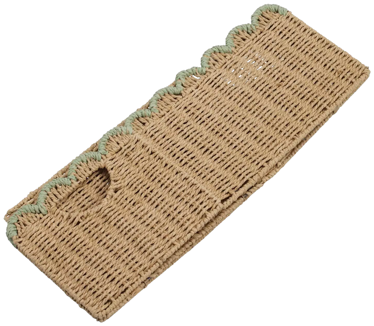 Zeller säilytyskori mintunvärinen paperinen piparkakkureunainen - 3