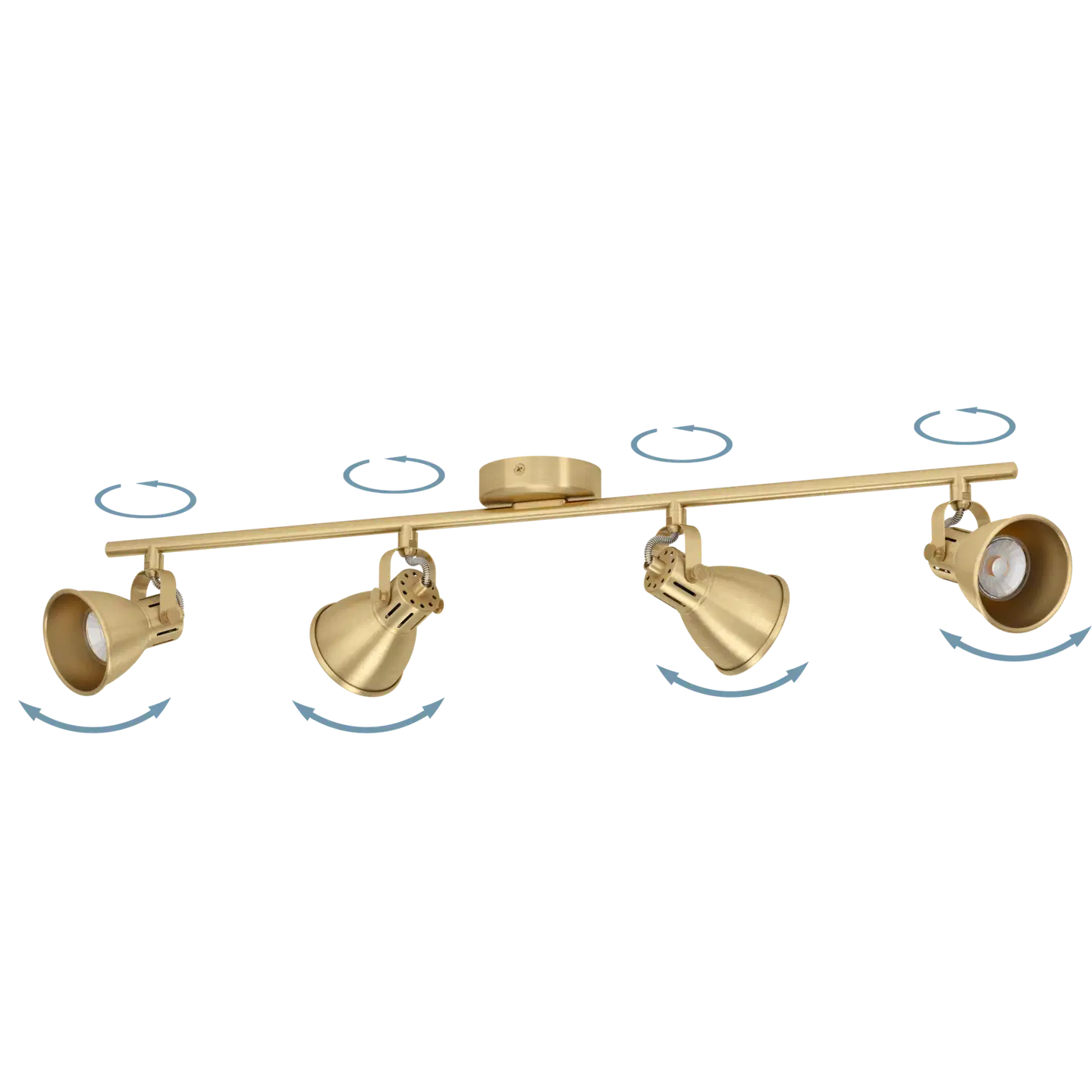EGLO Spottivalaisin 4-os  Seras 4x3W 77x6,5cm harjattu messinki/kulta - 3